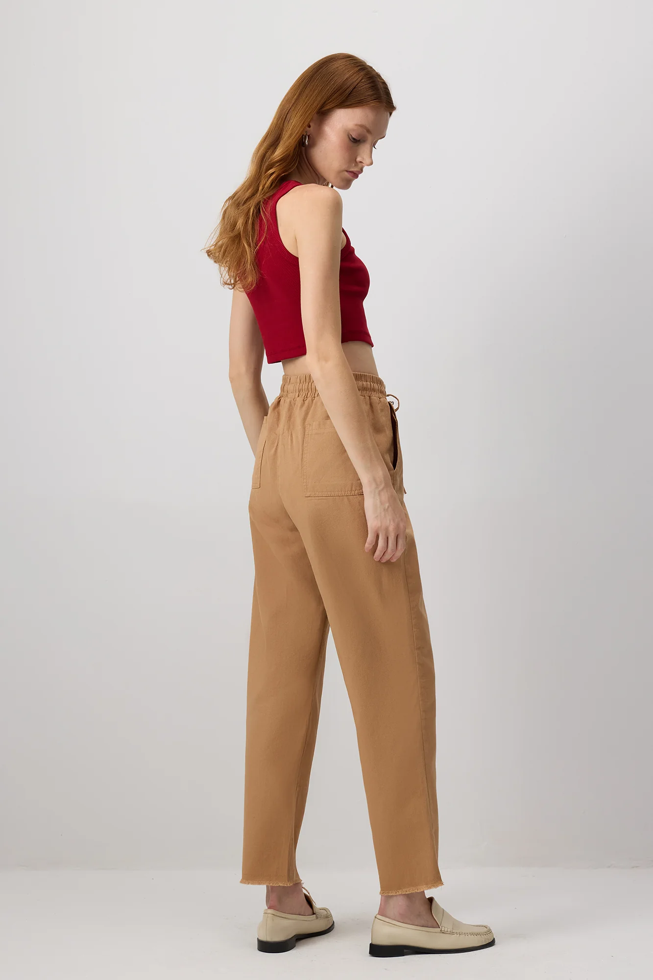 100% COTTON GABARDINE TROUSERS - Image 4