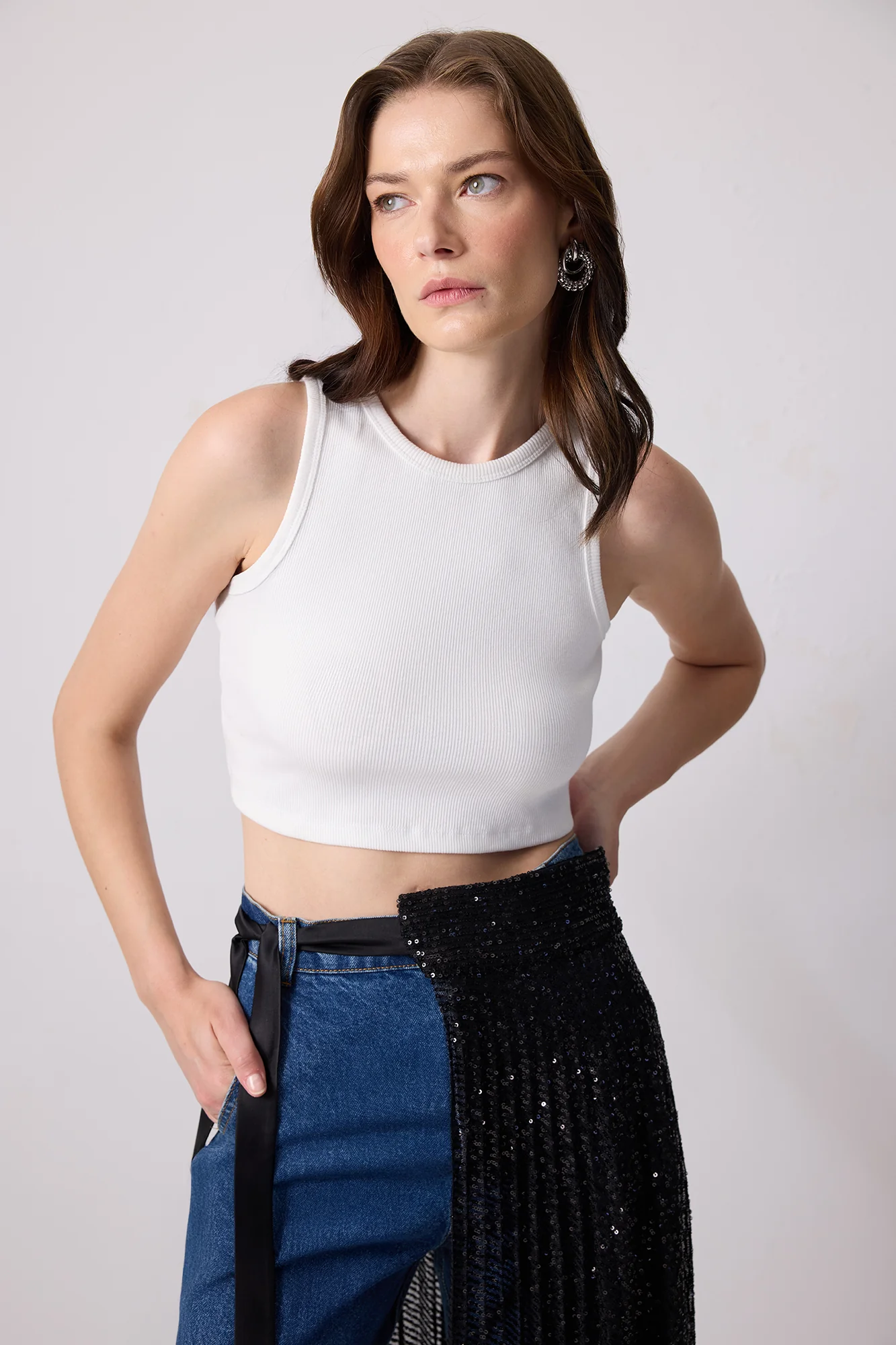 100% COTTON RIBBED BASIC KNITTED UNDERSHIRT - Image 3