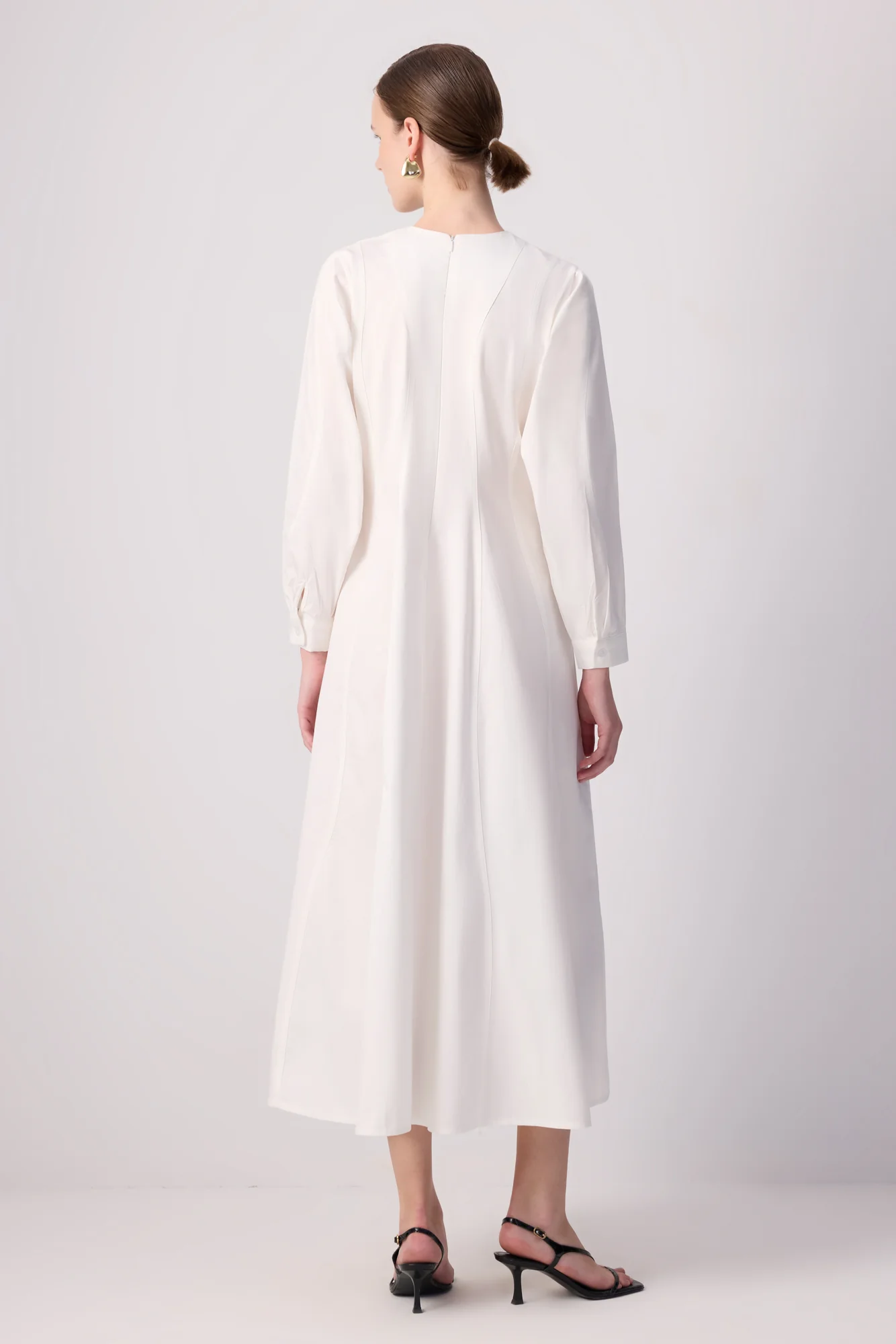 WAIST-FITTED COTTON DRESS - Image 4