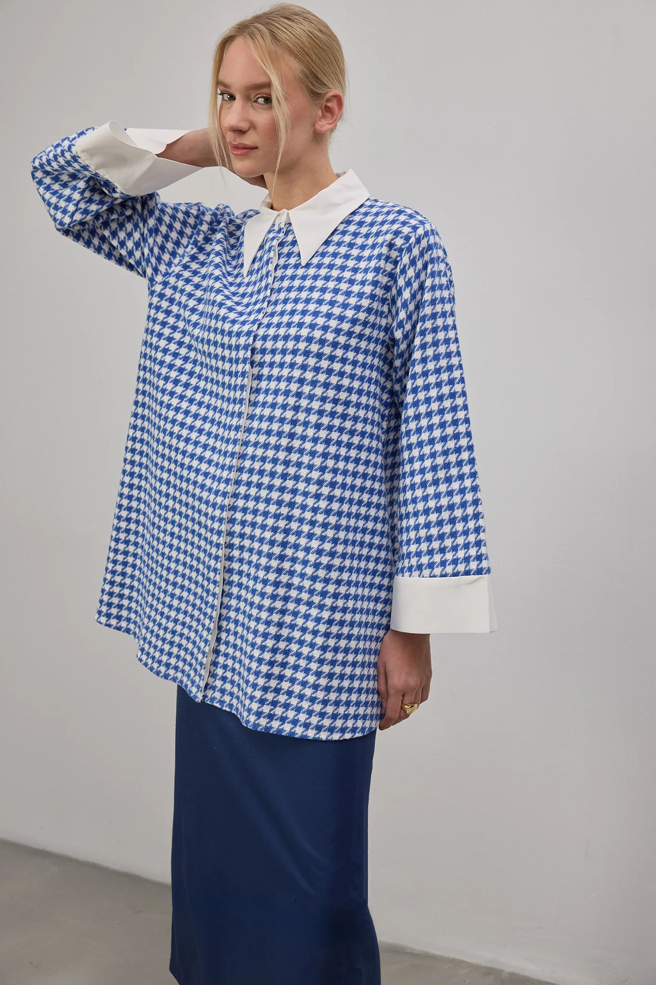 WIDE-CUFFS TWEED SHIRT - Image 5