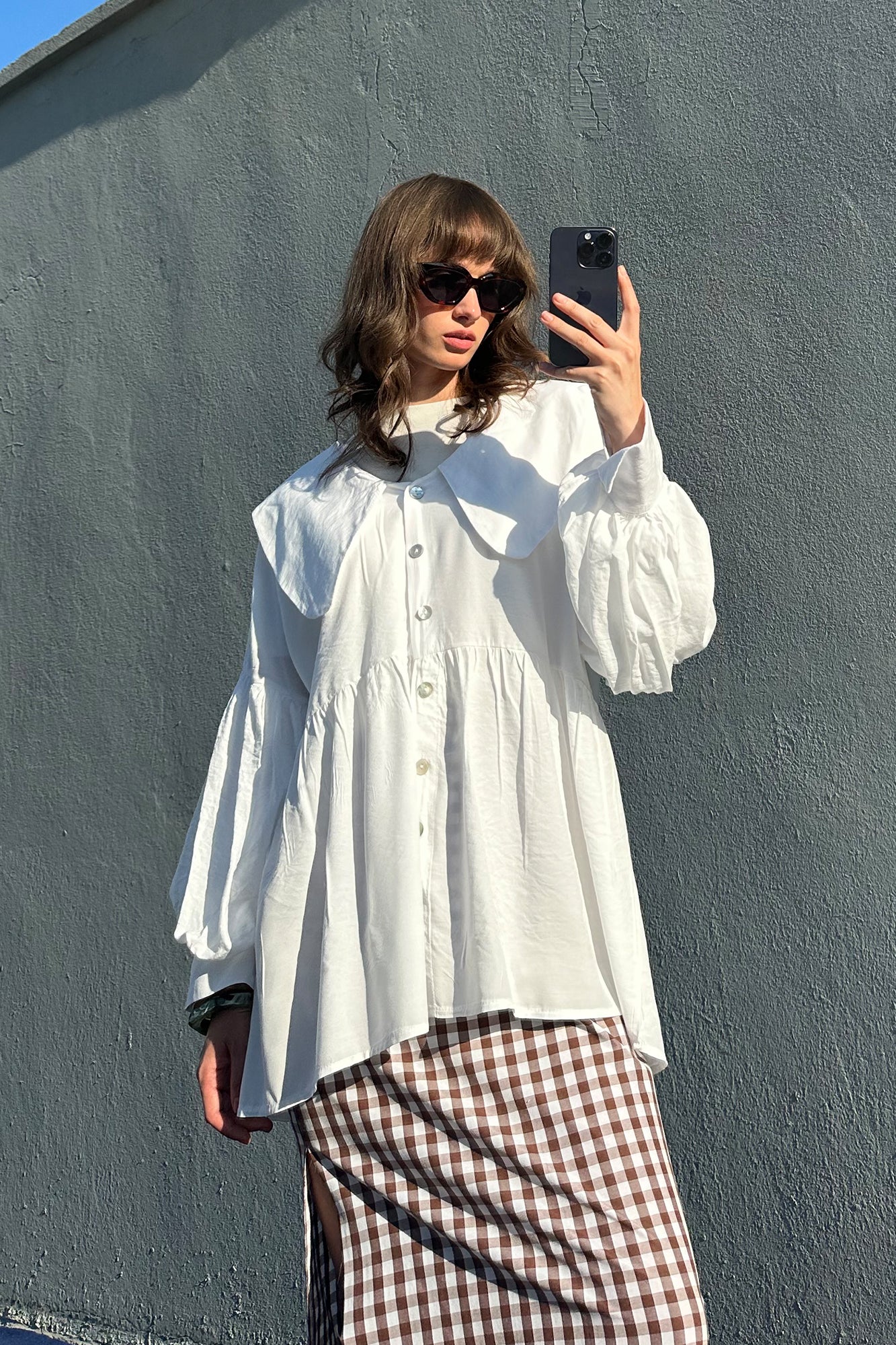 BALLOON SLEEVE VISCOSE SHIRT - Image 10