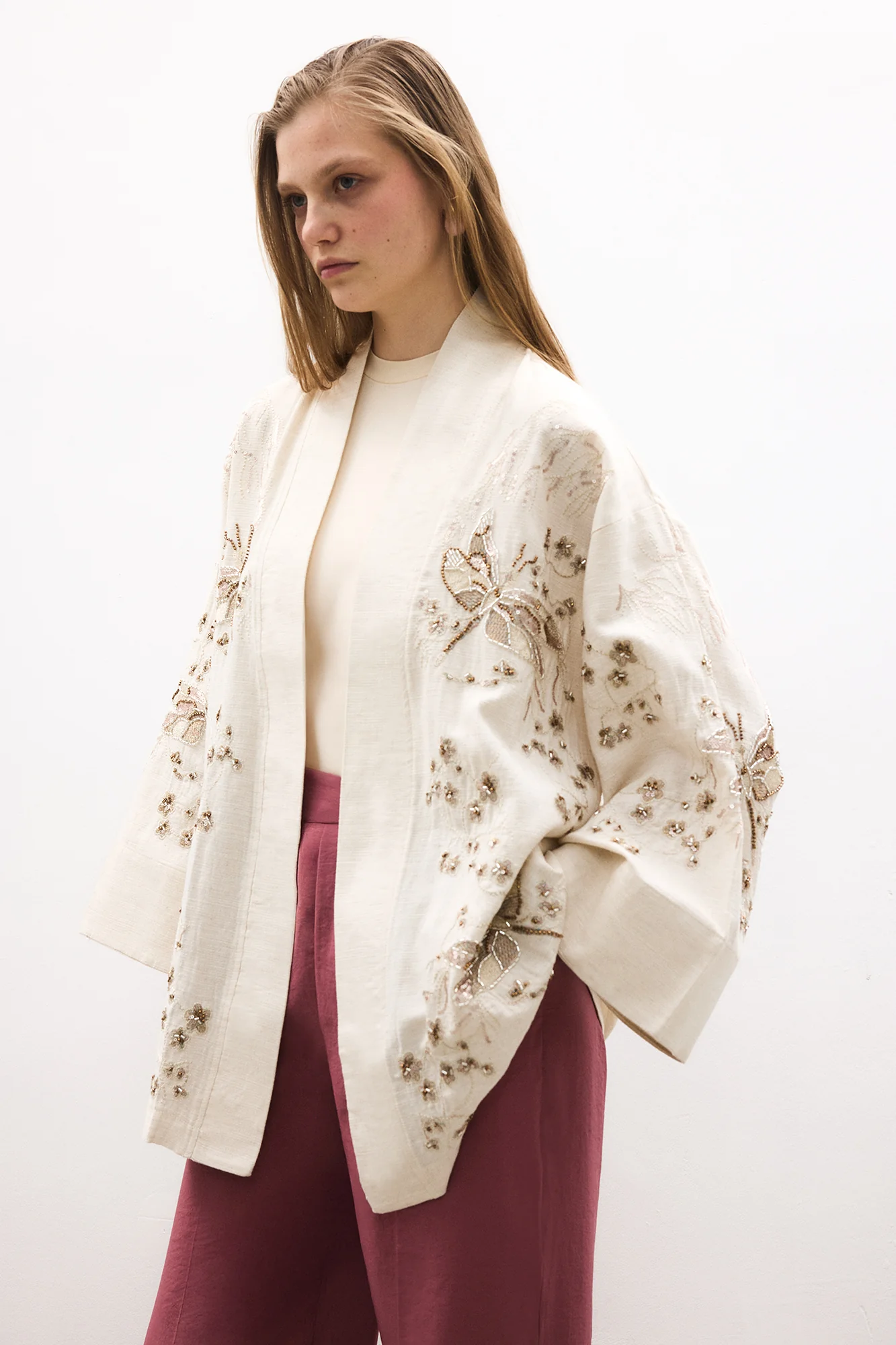 BEADED OVERSIZE KIMONO