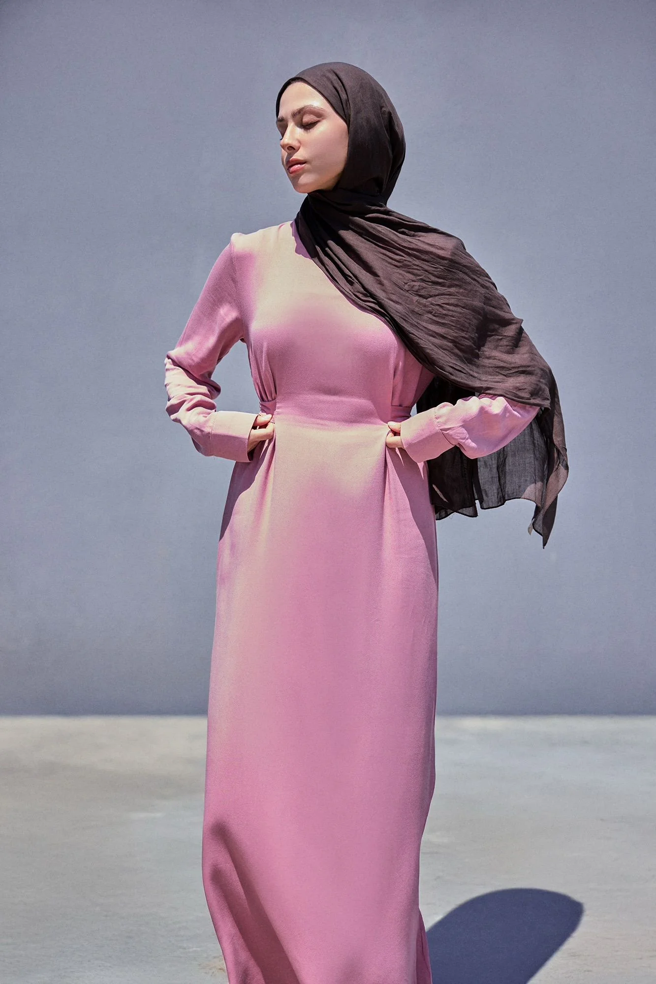WAIST TIE VISCOSE DRESS - Image 2