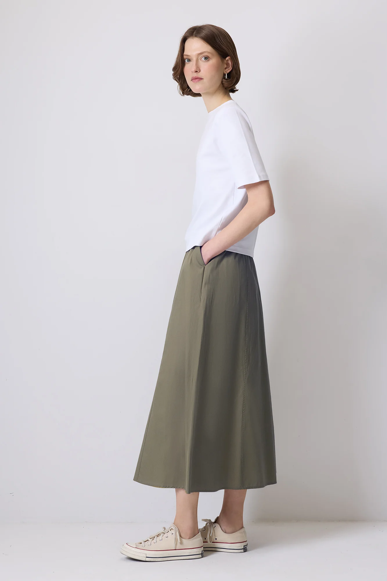 WOVEN SKIRT WITH ELASTICATED WAIST - Image 3