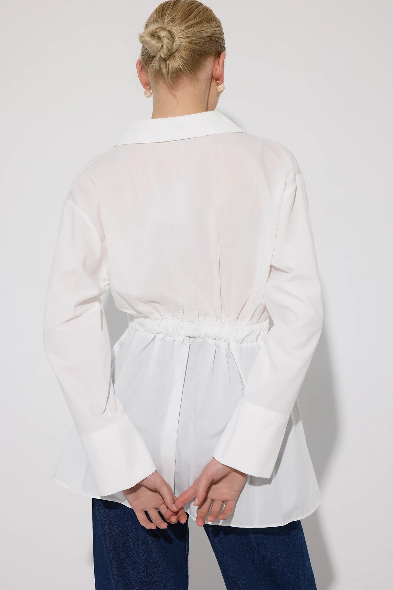 PEPLUM TUNIC WITH CORSET AT THE WAIST - Image 4