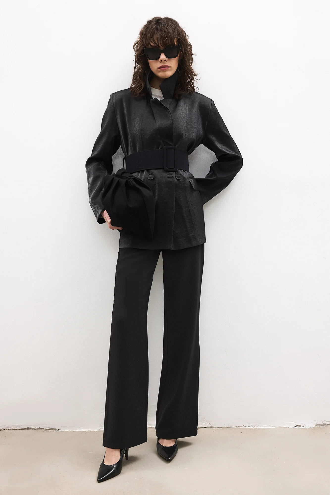 CREPE PANTS WITH ELASTIC WAISTBAND