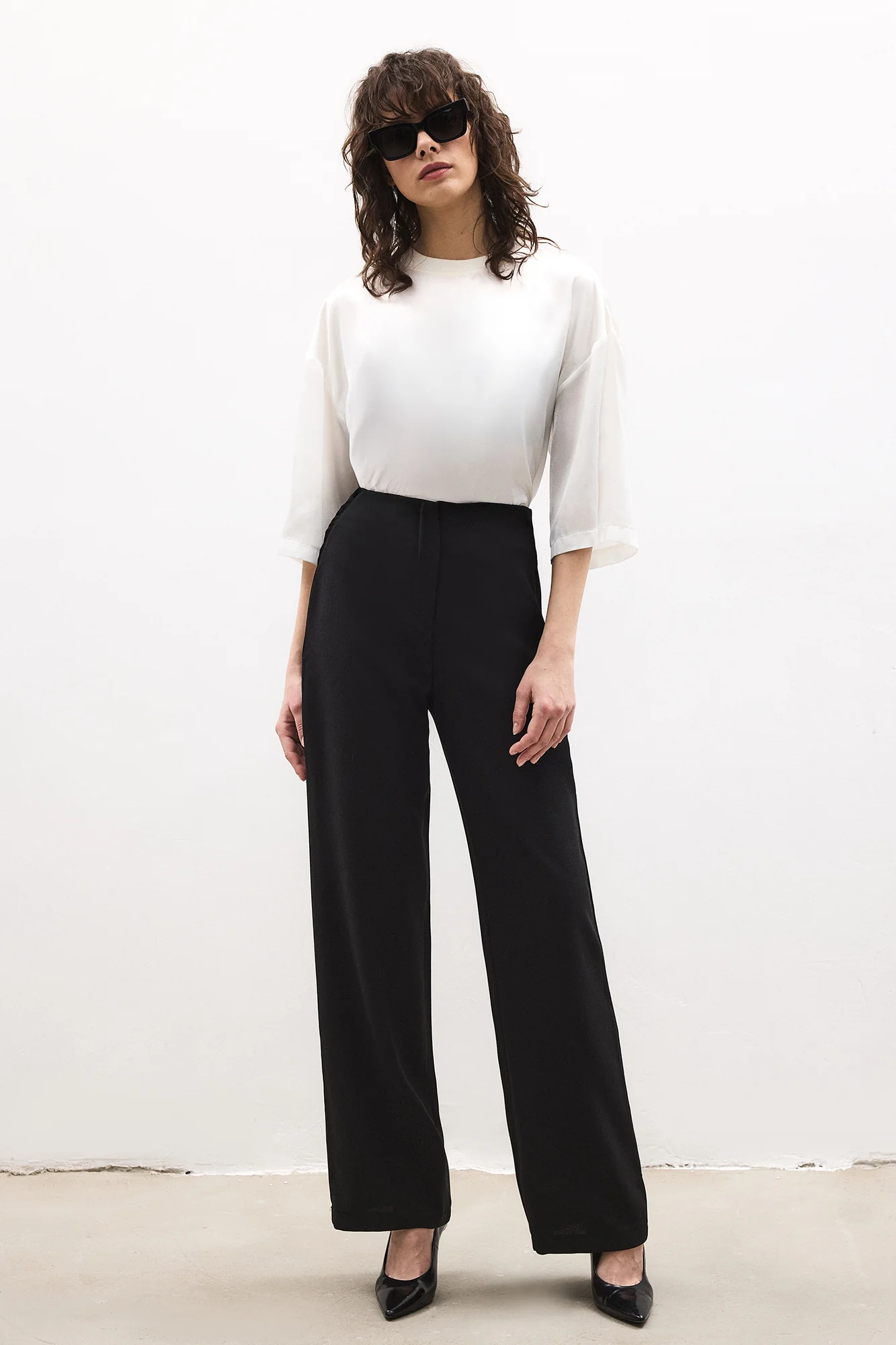 CREPE PANTS WITH ELASTIC WAISTBAND - Image 2