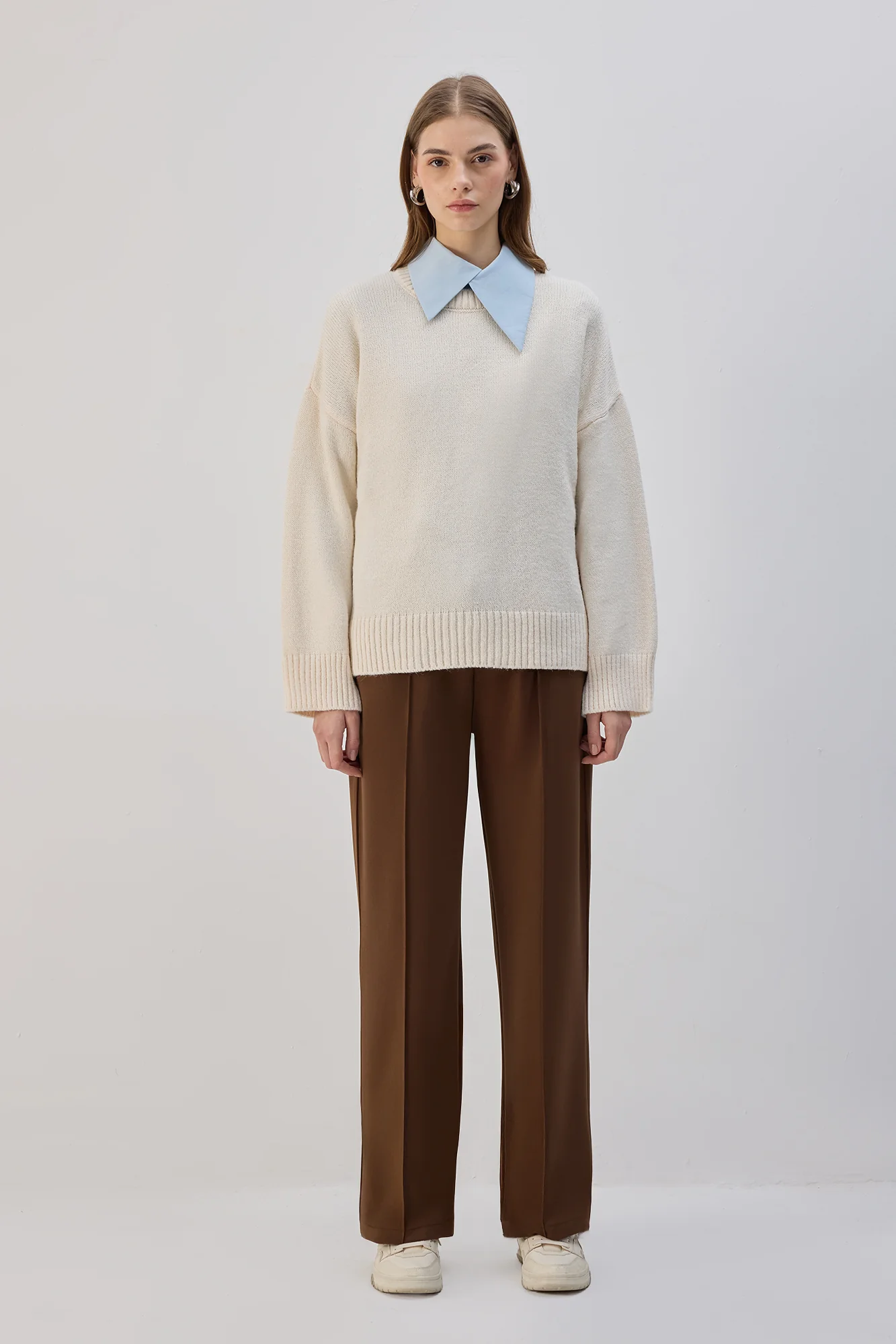 BELİ LASTİKLİ NERVÜRLÜ PANTOLON - Image 2