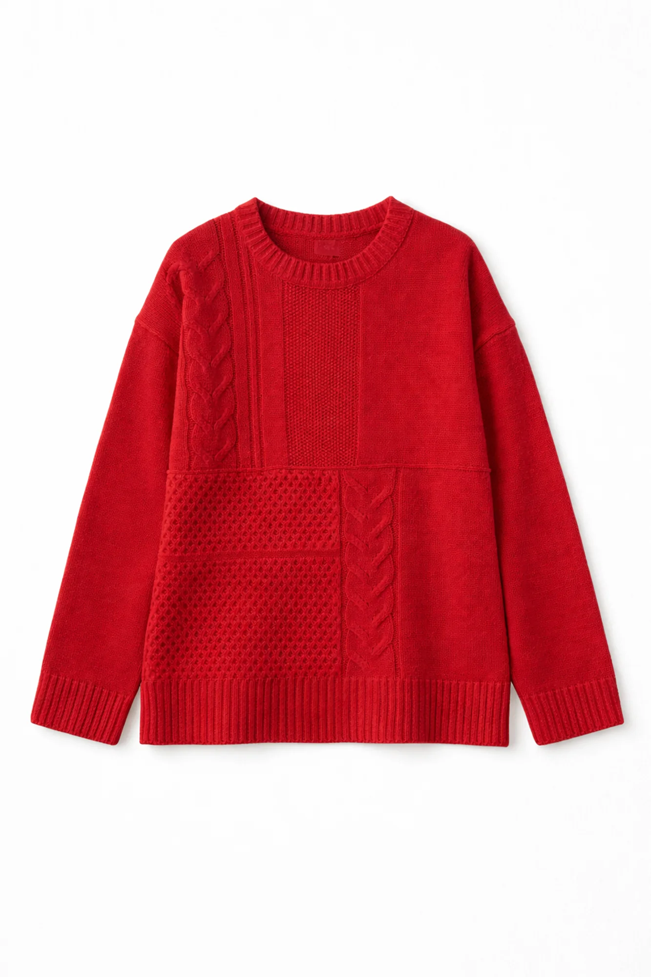 PATTERNED OVERSIZE KNITTED SWEATER