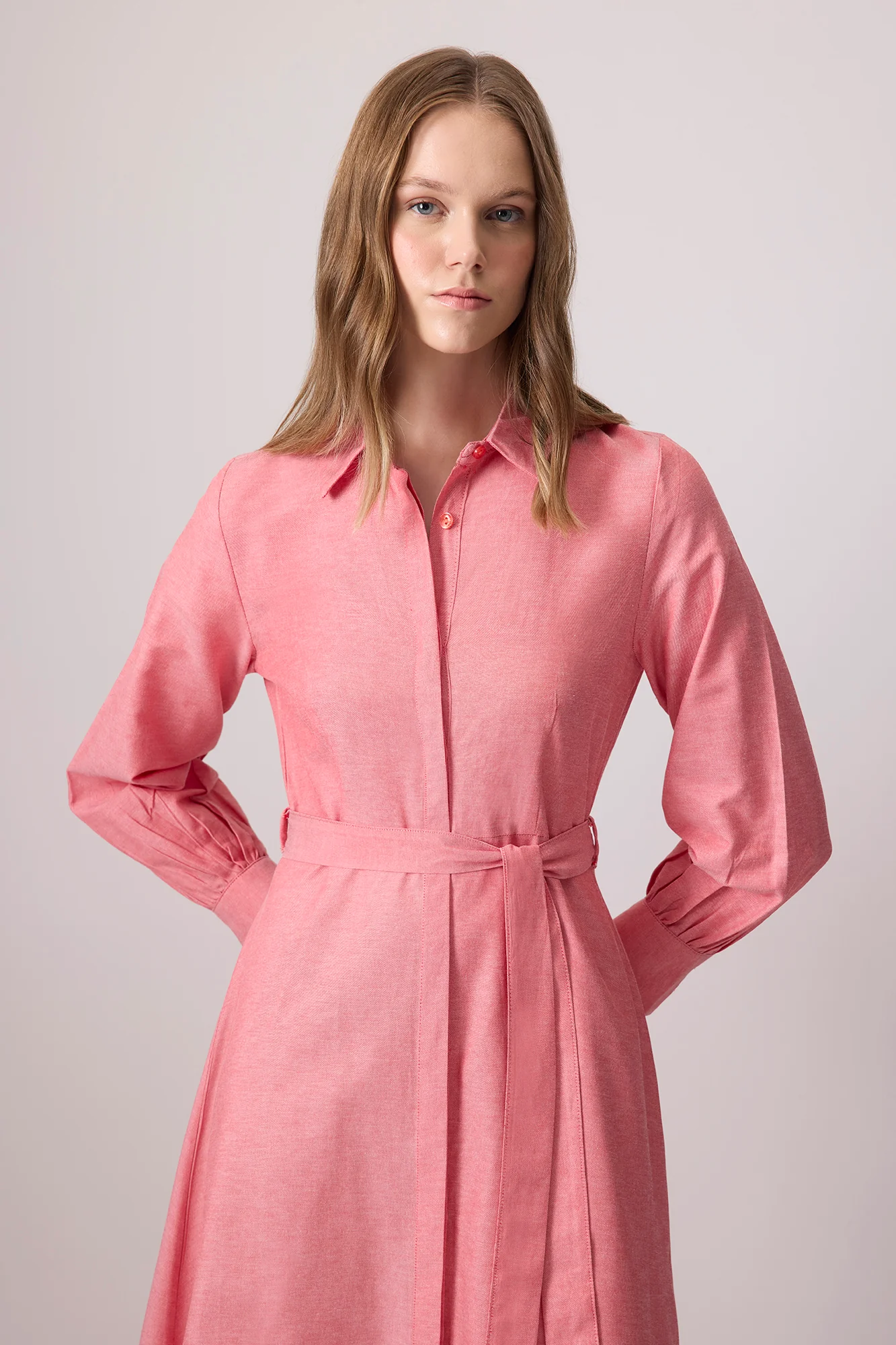BELTED SHIRT DRESS - Image 3