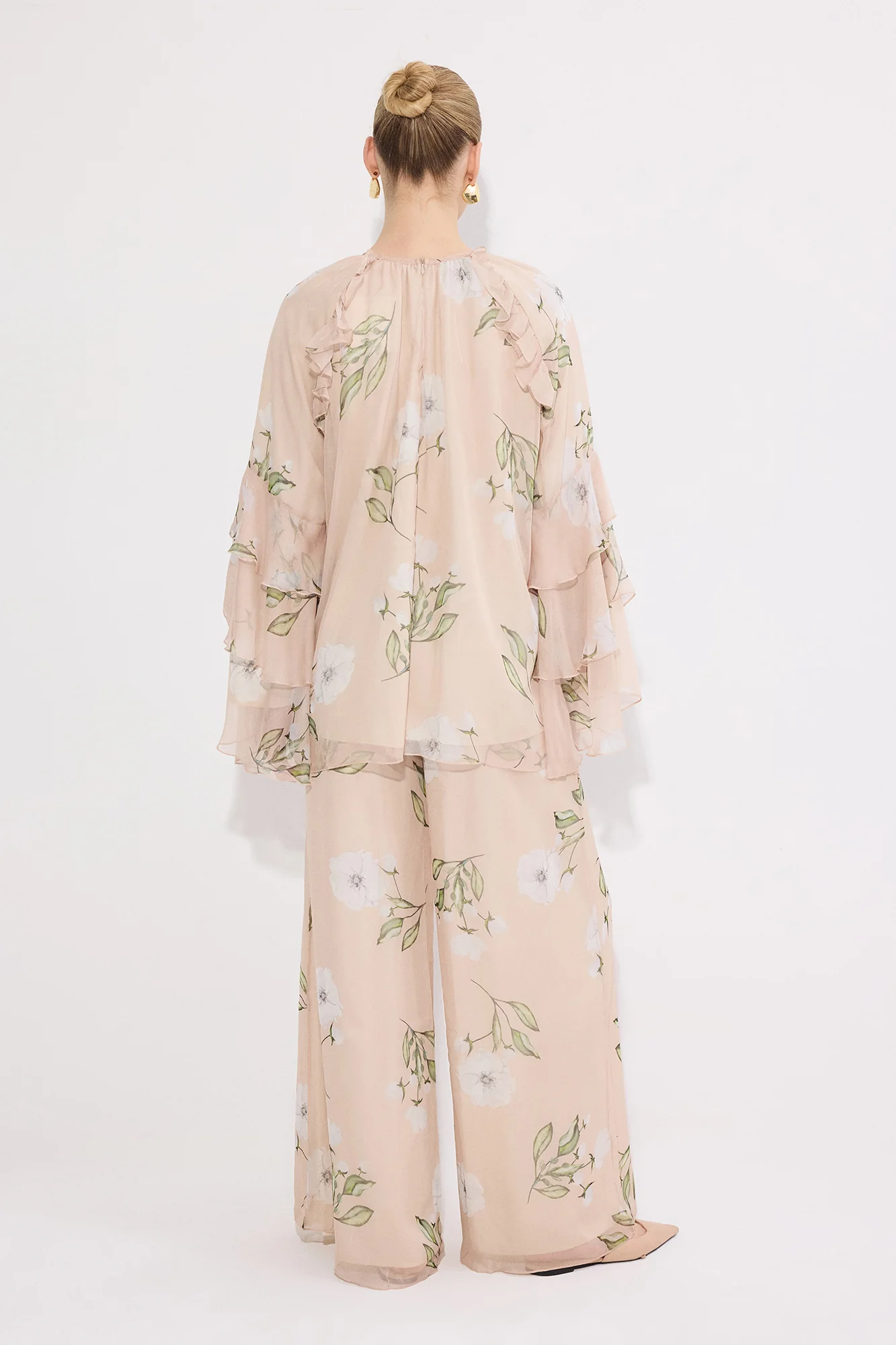 PATTERNED CHIFFON TUNIC TROUSERS SET - Image 6