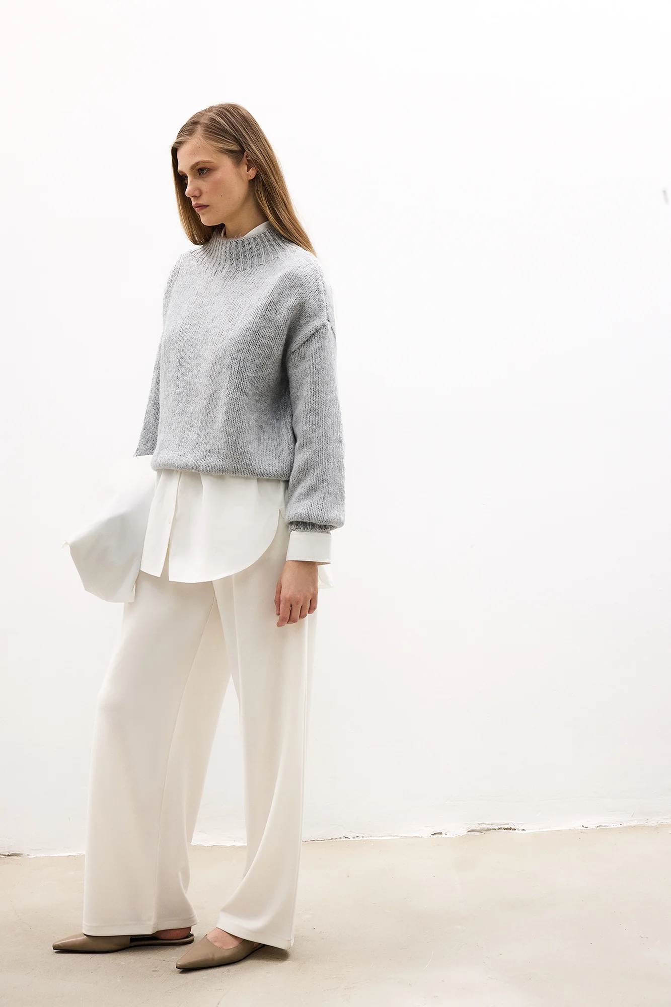 BALLOON SLEEVE KNITTED SWEATER - Image 3
