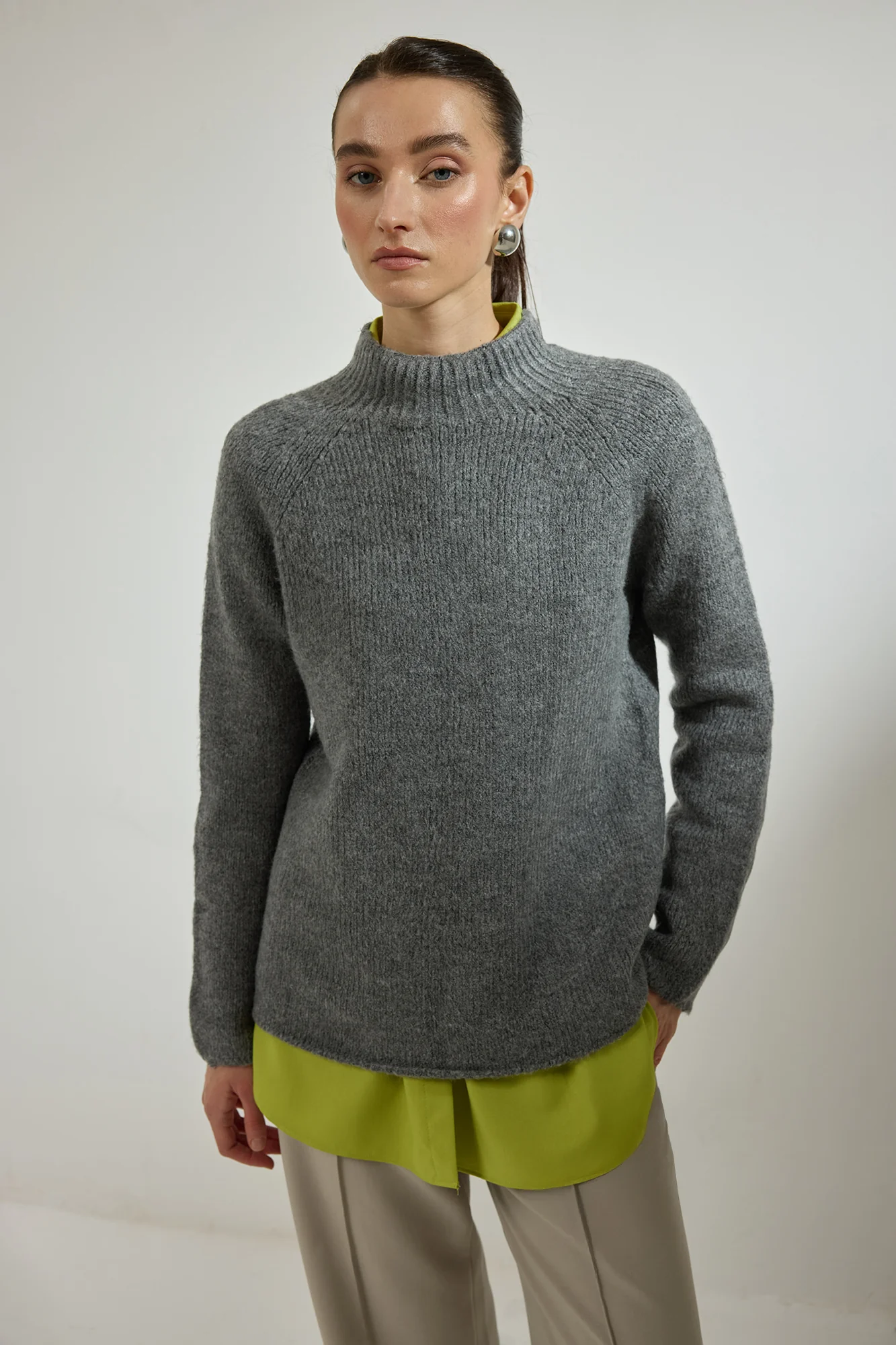 STAND-NECK KNITTED SWEATER - Image 2