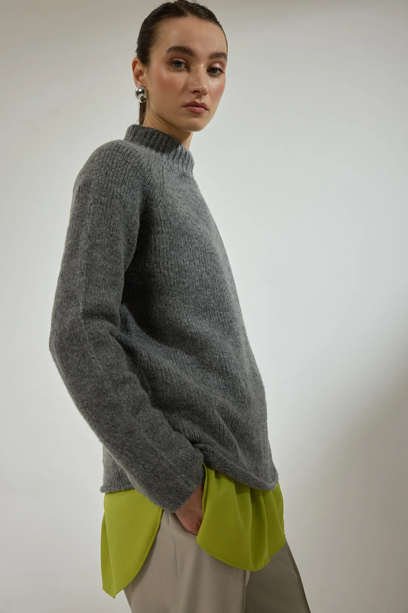 STAND-NECK KNITTED SWEATER - Image 4