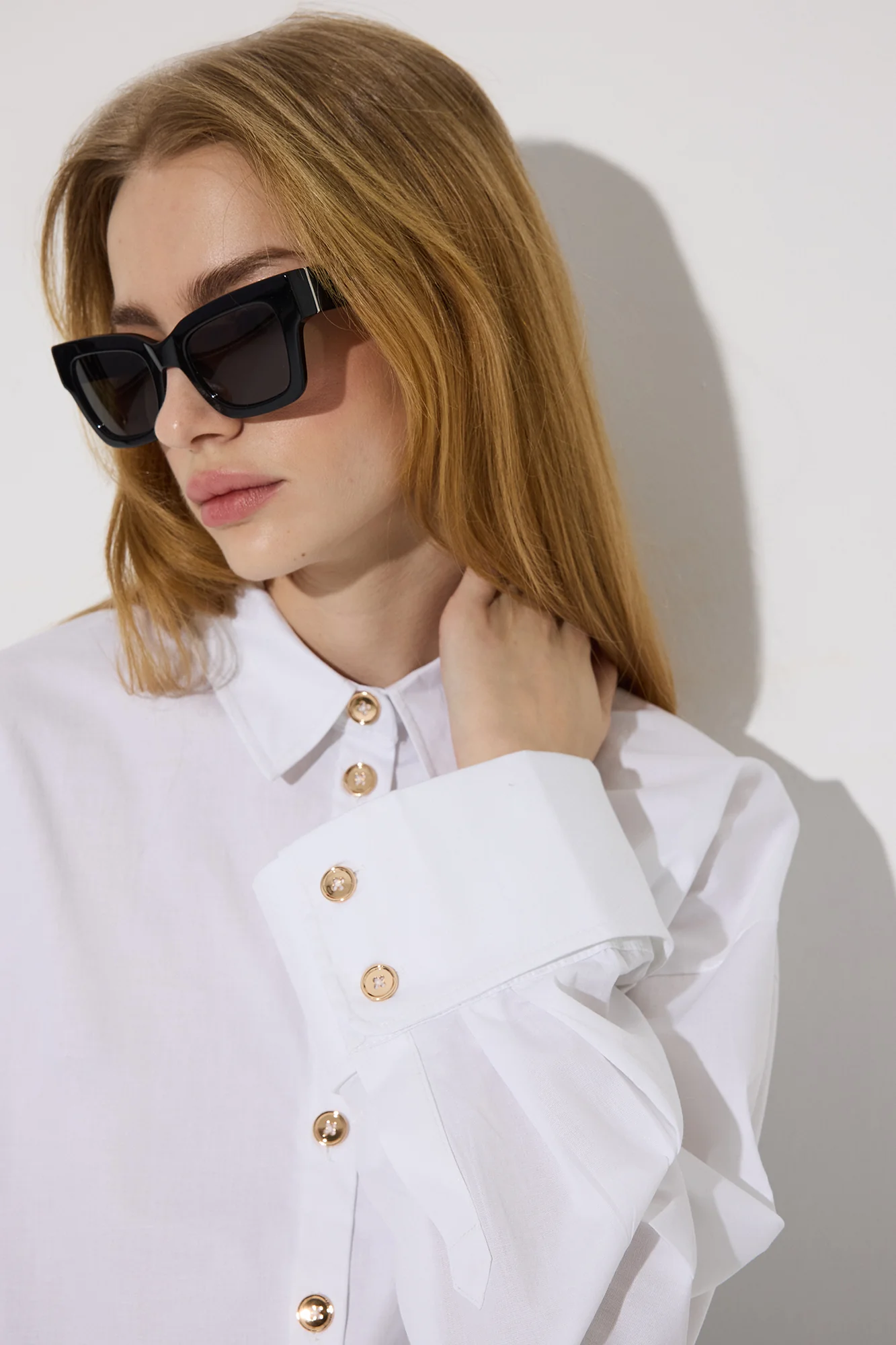 DOUBLE CUFF GOLD BUTTONED SHIRT - Image 5