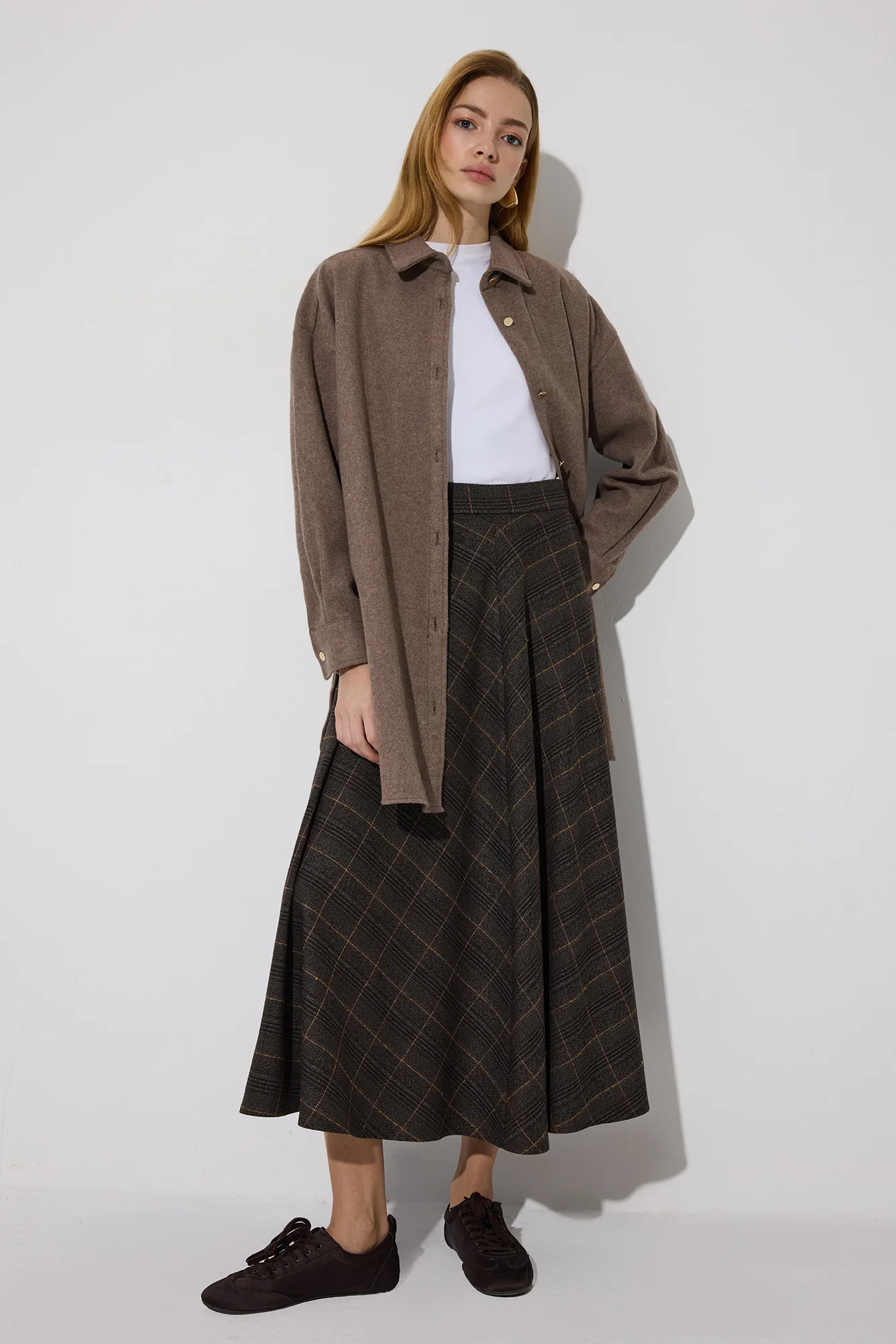 PLAID SKIRT WITH POCKETS - Image 2