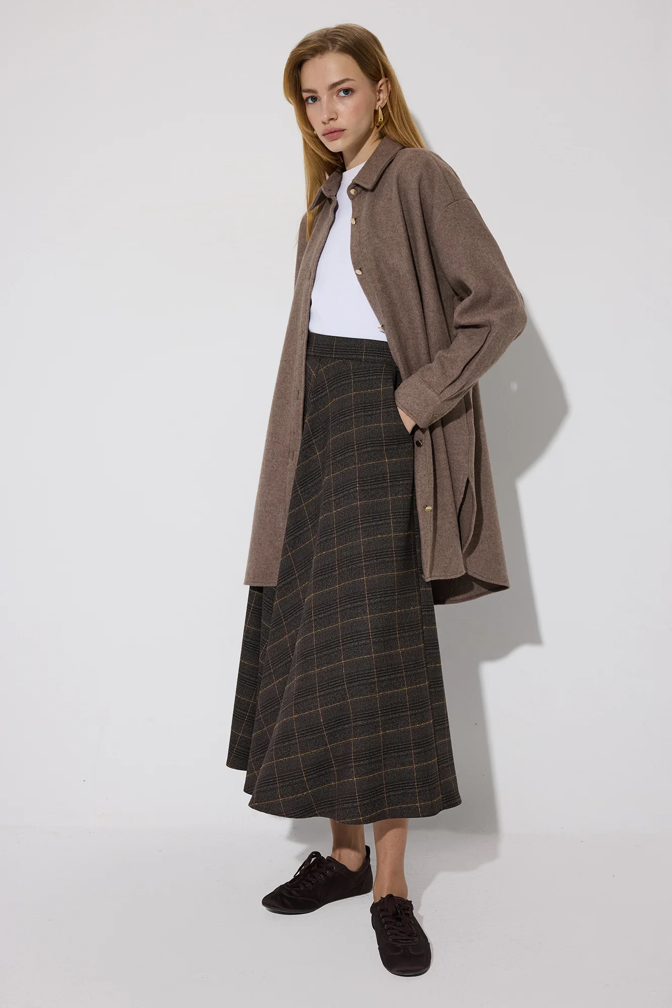 PLAID SKIRT WITH POCKETS - Image 3