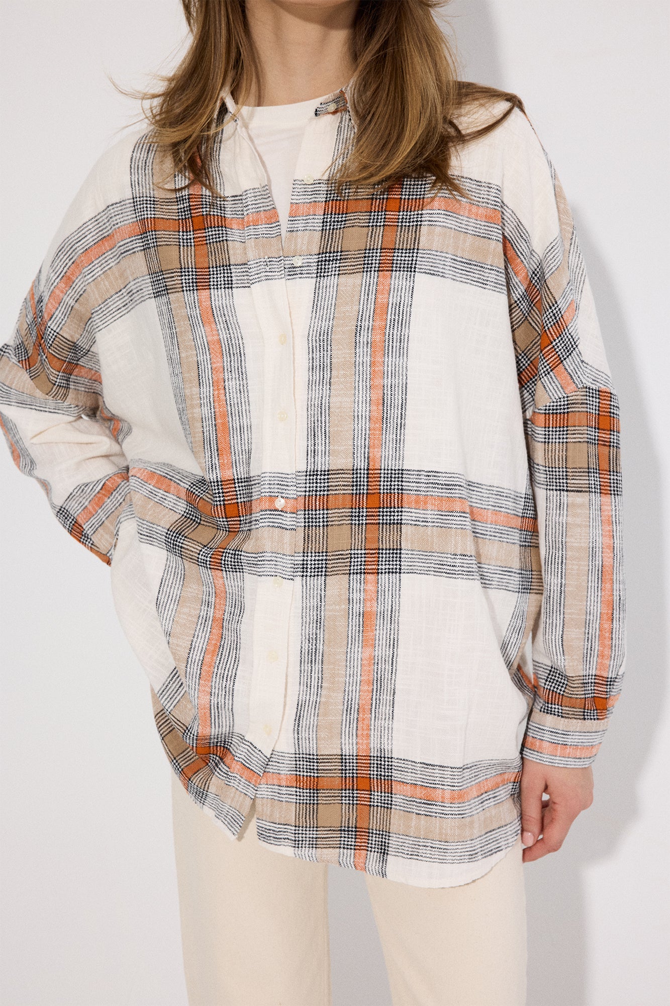 100% COTTON PLAID OVERSIZE SHIRT - Image 4