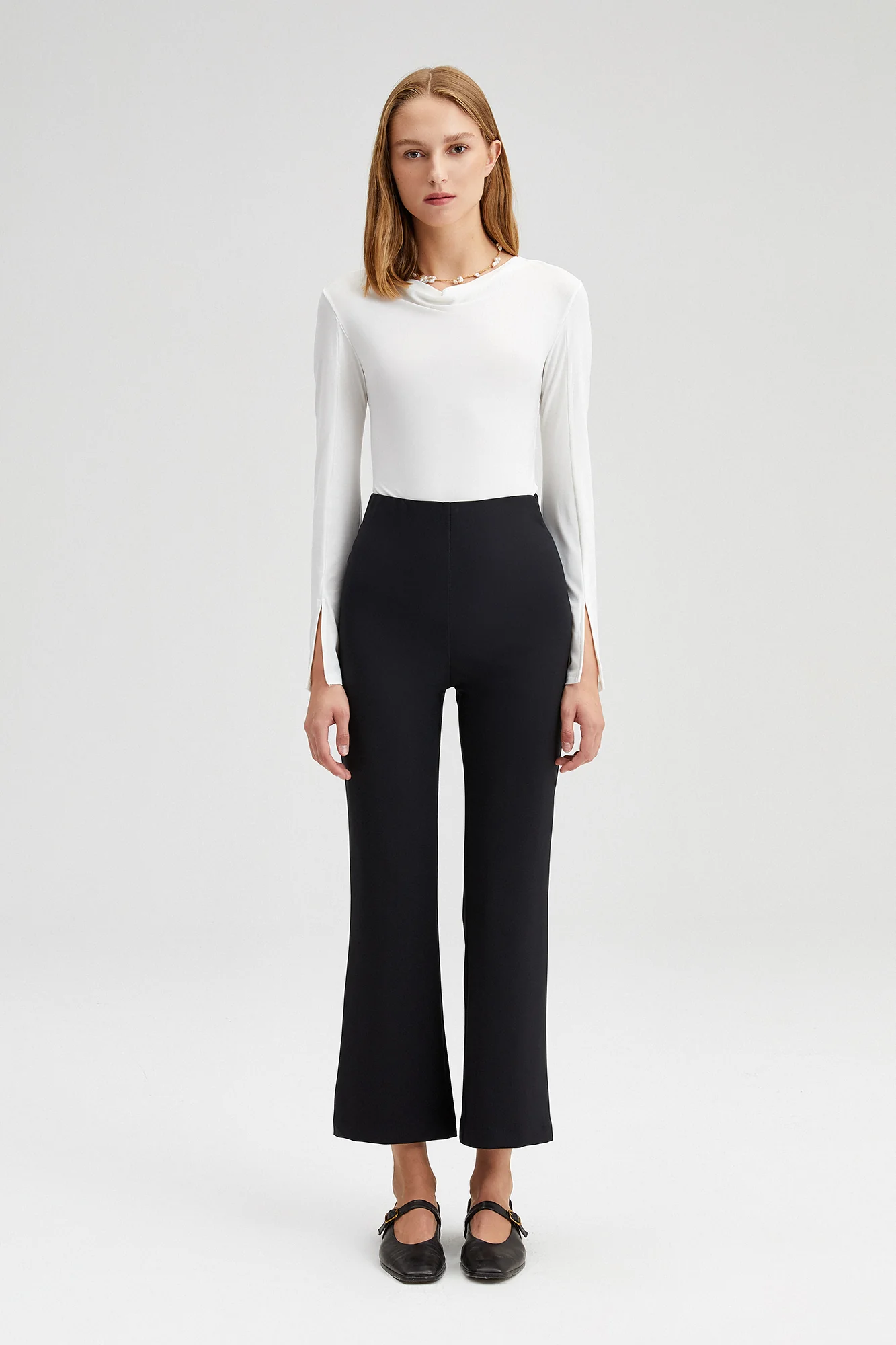 ELASTIC WAISTED CREPE TROUSERS