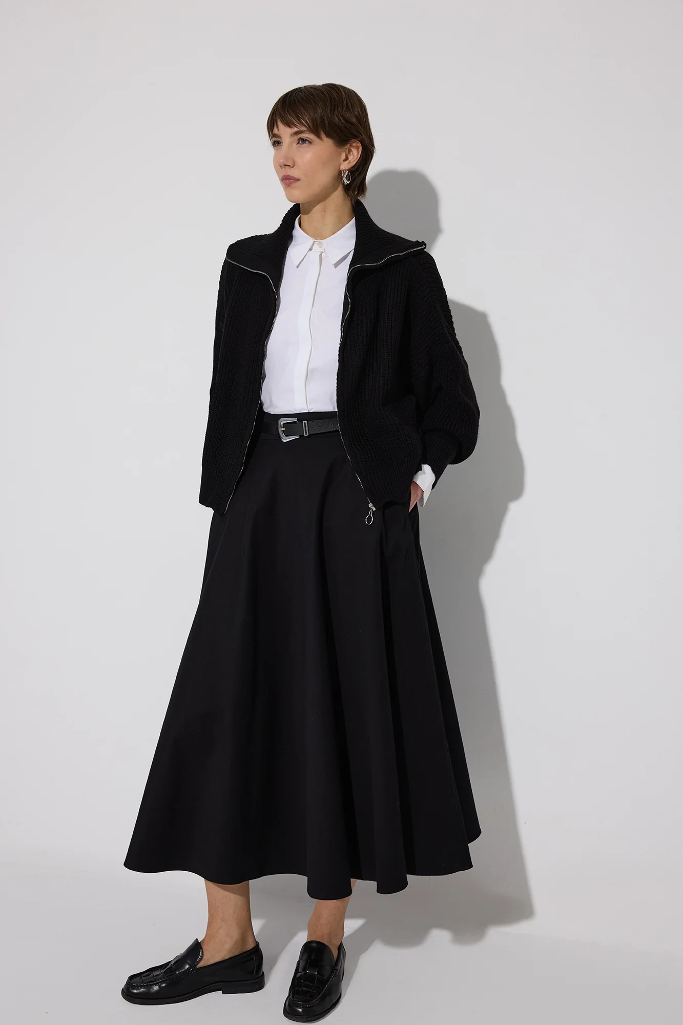 SHORT KNİTTED CARDİGAN WİTH ZİPPER - Image 3
