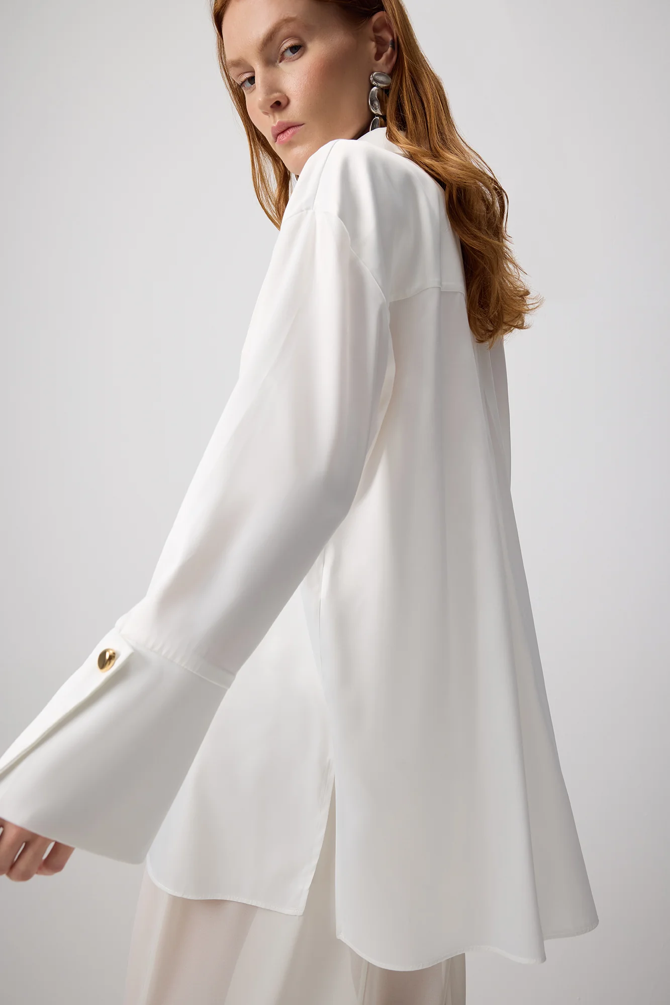 WIDE CUFF SATIN SHIRT