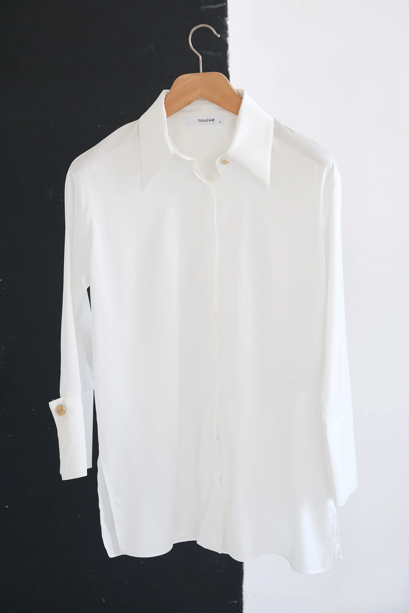 WIDE CUFF SATIN SHIRT - Image 7