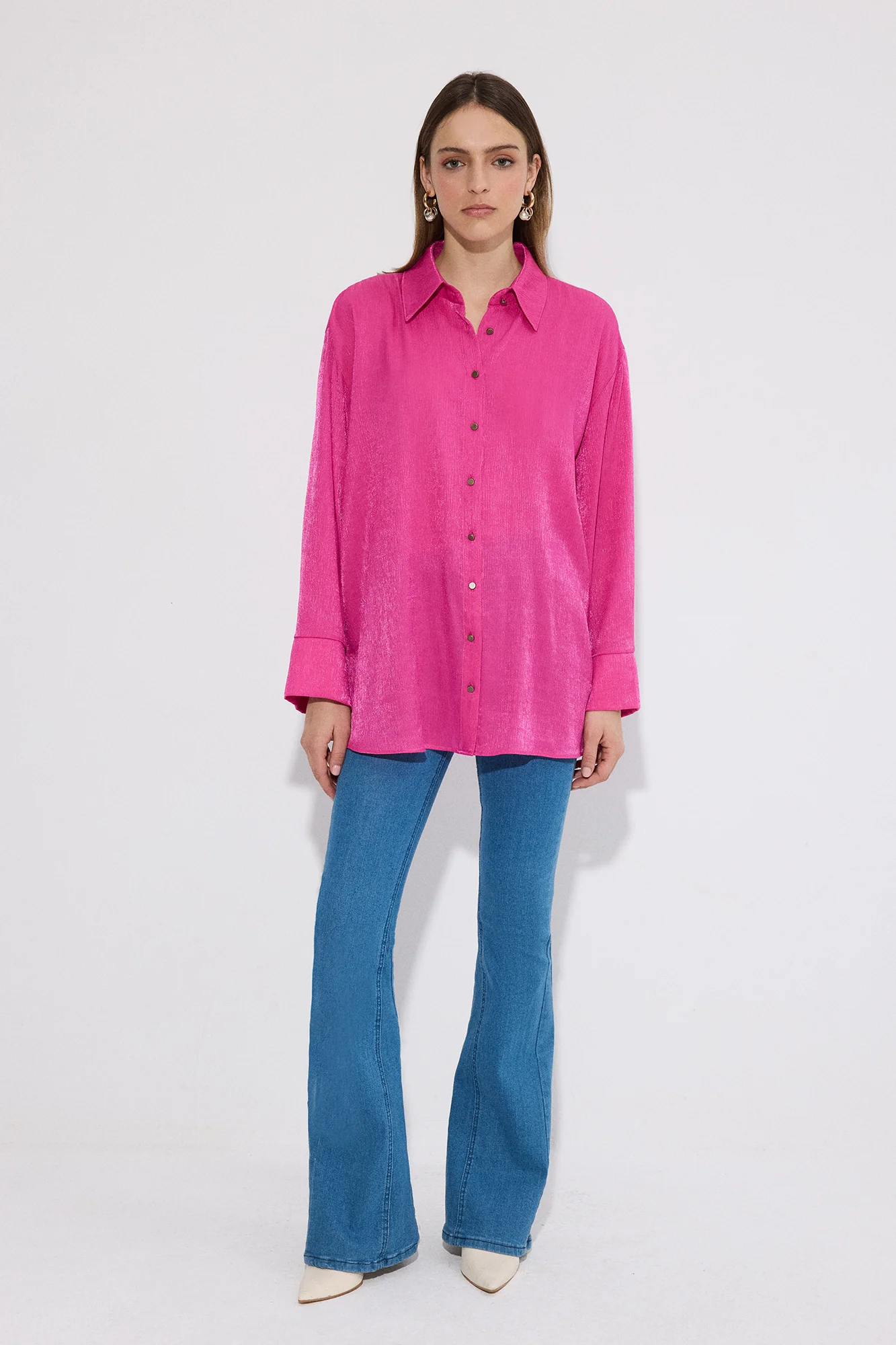 GLITTER CRINKLE SHIRT