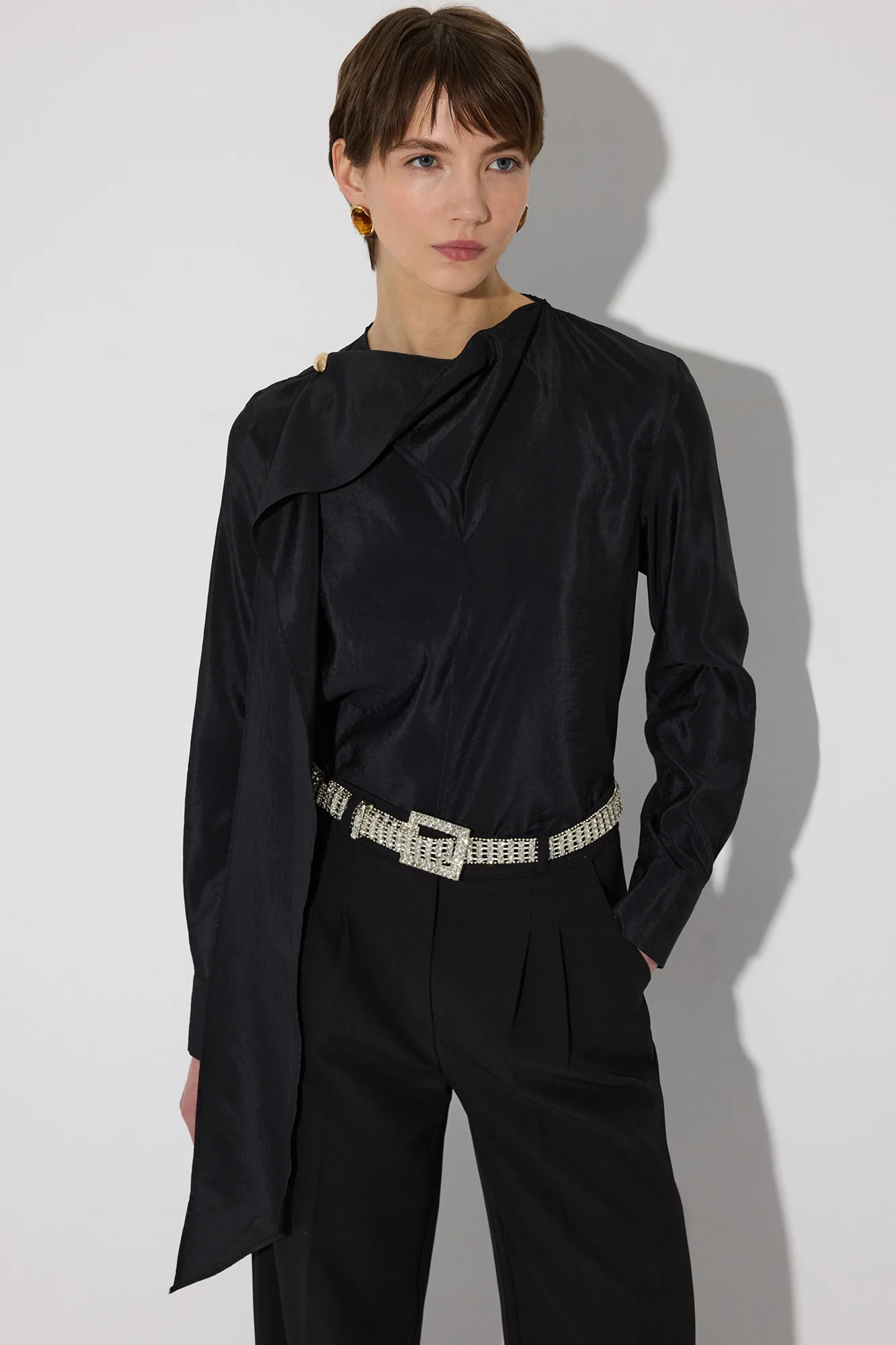 GOLD BUTTONED CUPRA TUNIC - Image 3