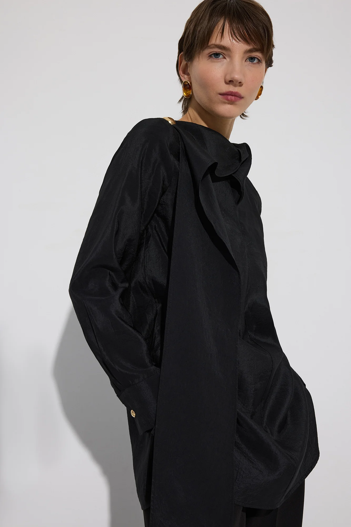 GOLD BUTTONED CUPRA TUNIC - Image 5