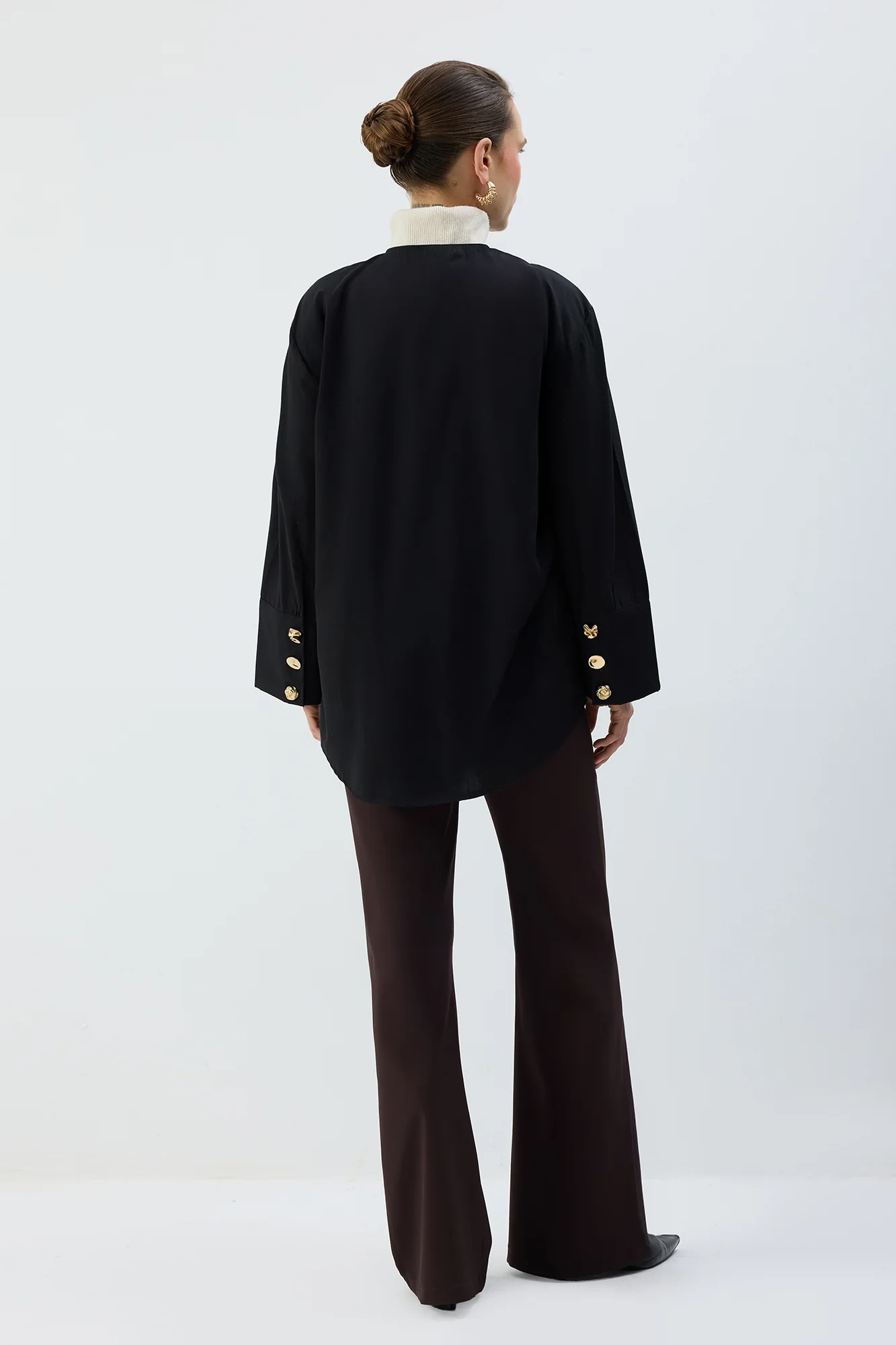 GOLD BUTTON POPLIN SHIRT - Image 5