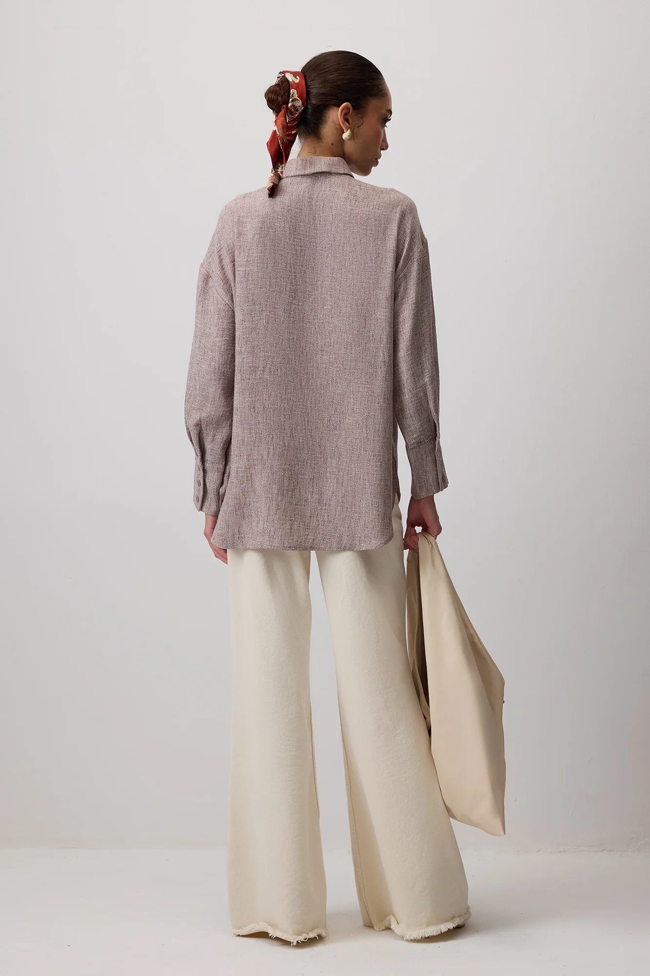 SHIRT COLLAR MELANGE TUNIC - Image 4
