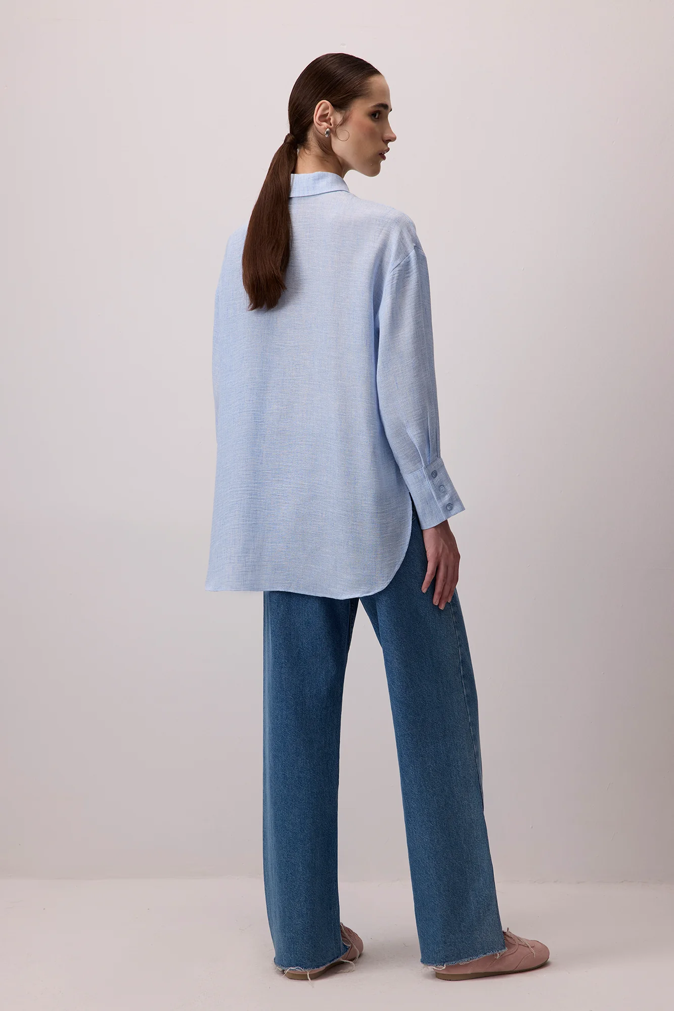 SHIRT COLLAR MELANGE TUNIC - Image 7