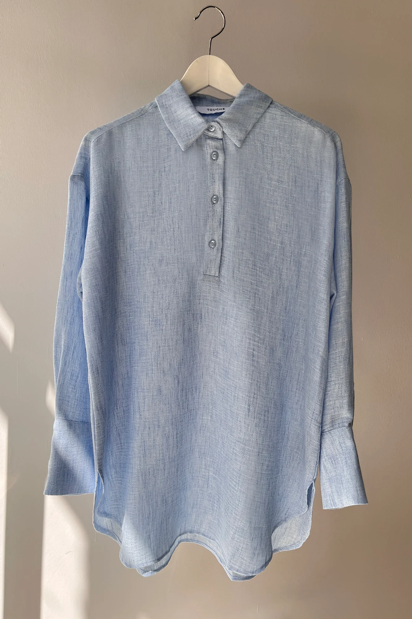 SHIRT COLLAR MELANGE TUNIC - Image 8
