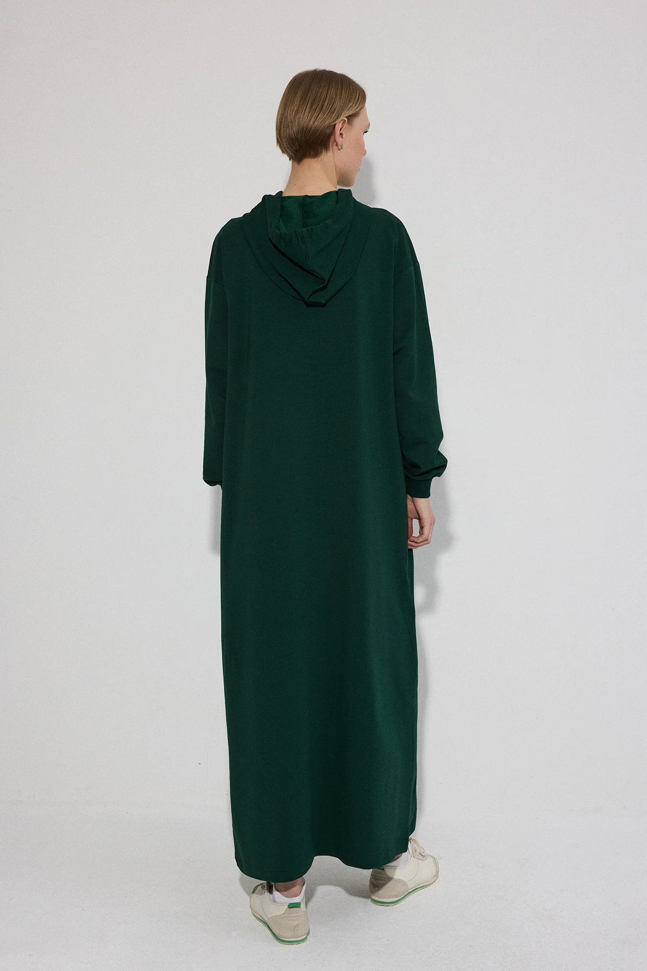 HOODED KNIT DRESS - Image 5