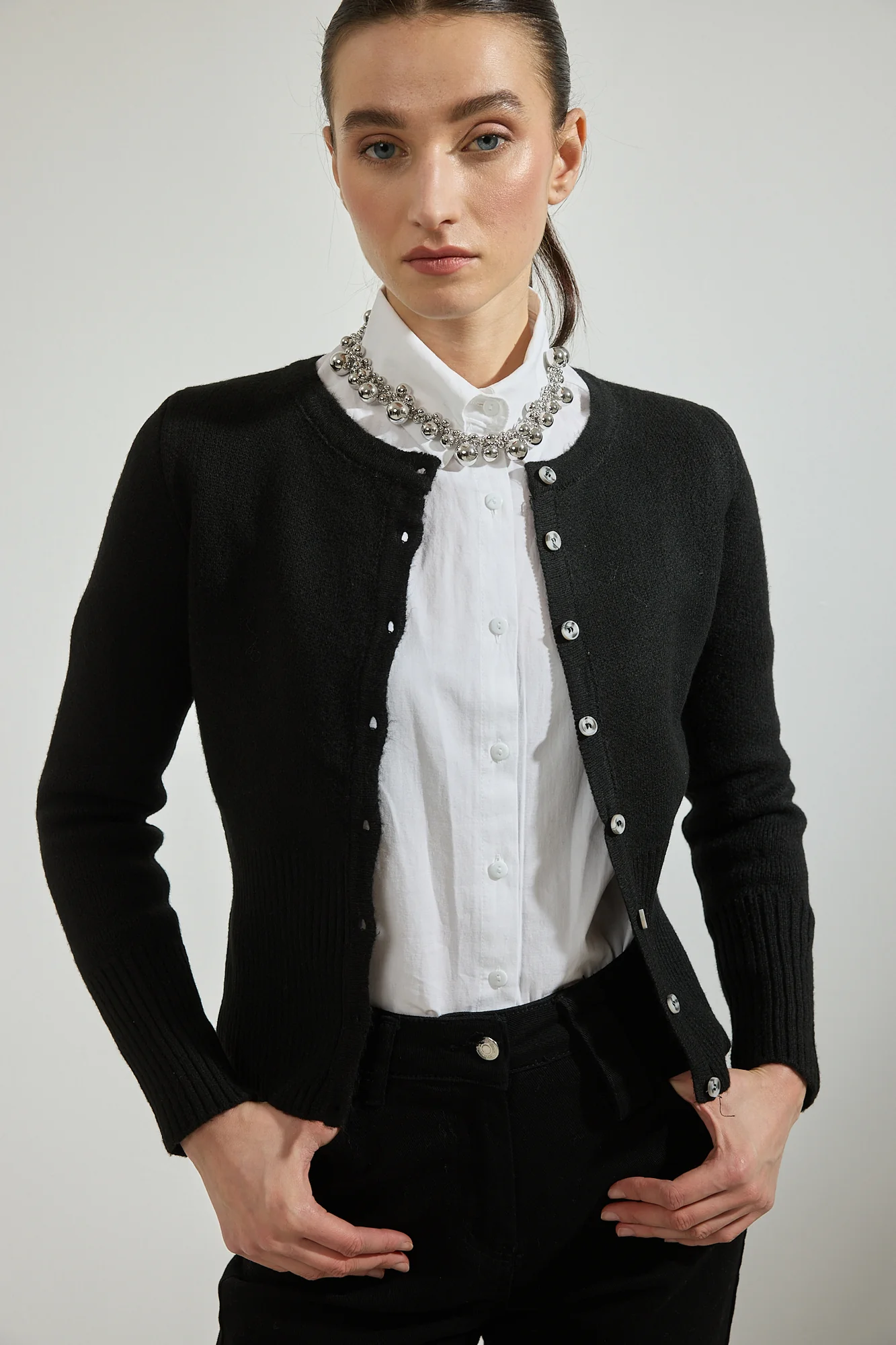 BELTED BUTTONED CARDIGAN - Image 3