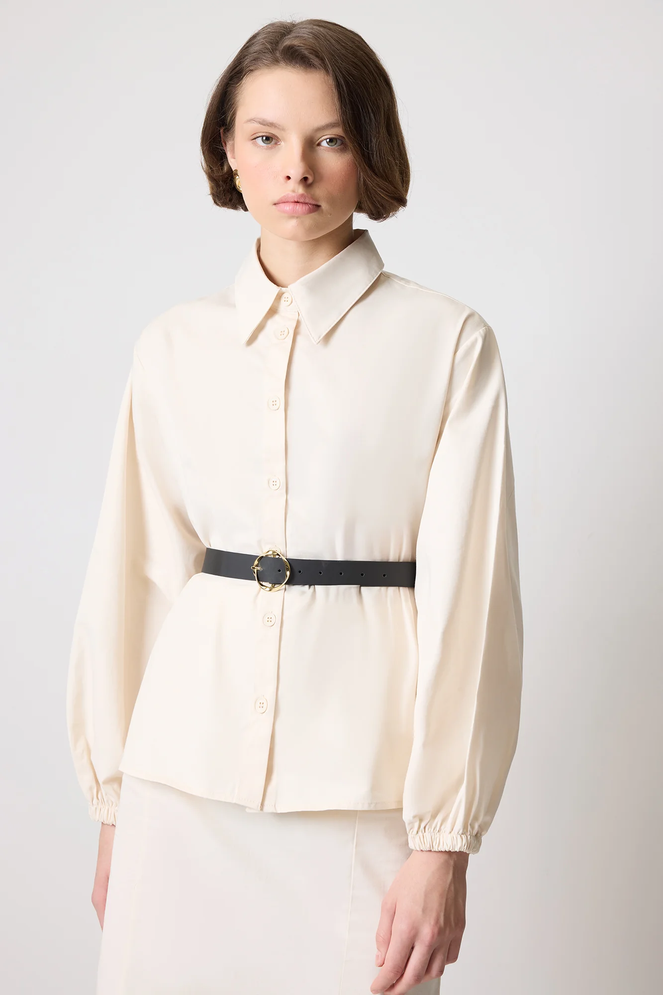 BELTED SHIRT SKIRT SET - Image 3