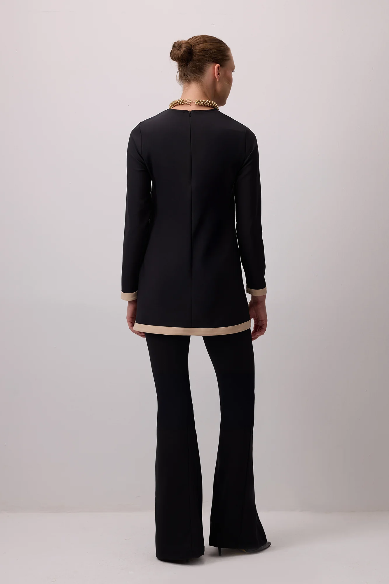CONTRAST COLOR CREPE TUNIC - Image 4