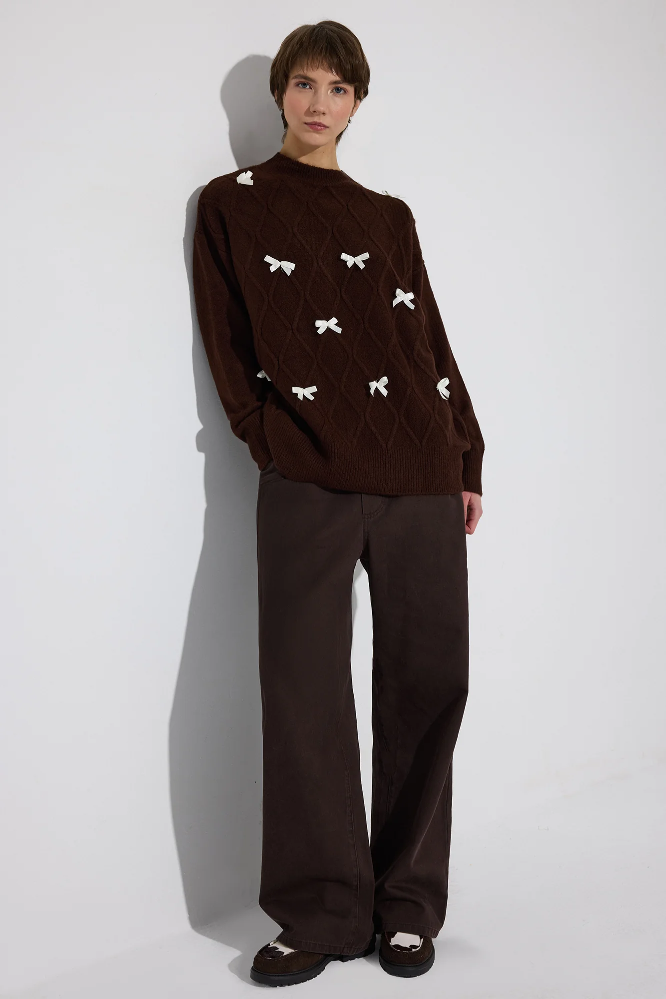 BOW DETAILED KNIT SWEATER - Image 3