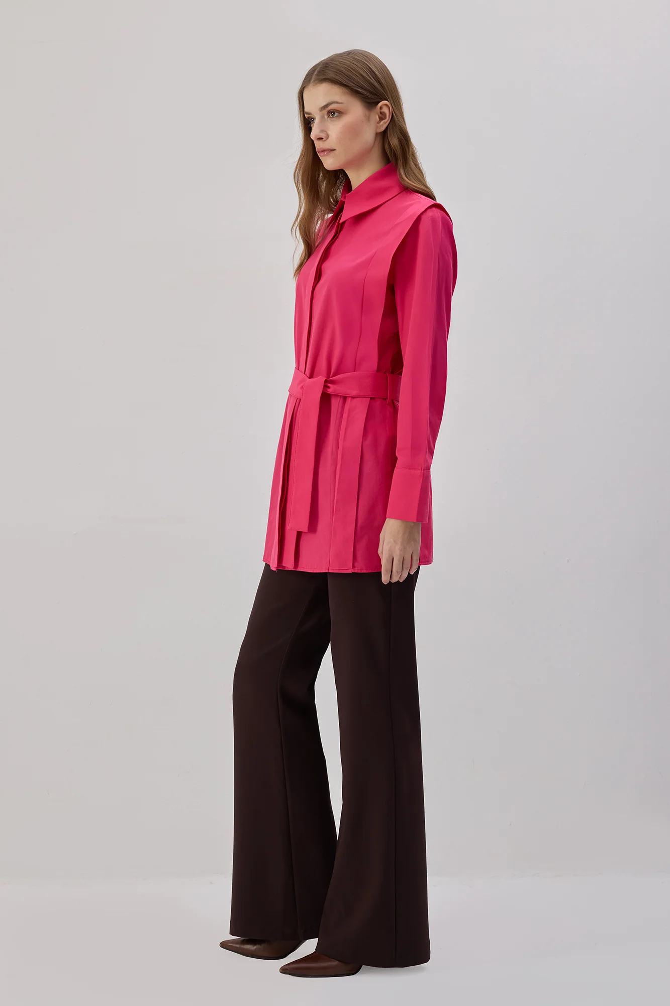 BELTED POPLIN SHIRT - Image 4