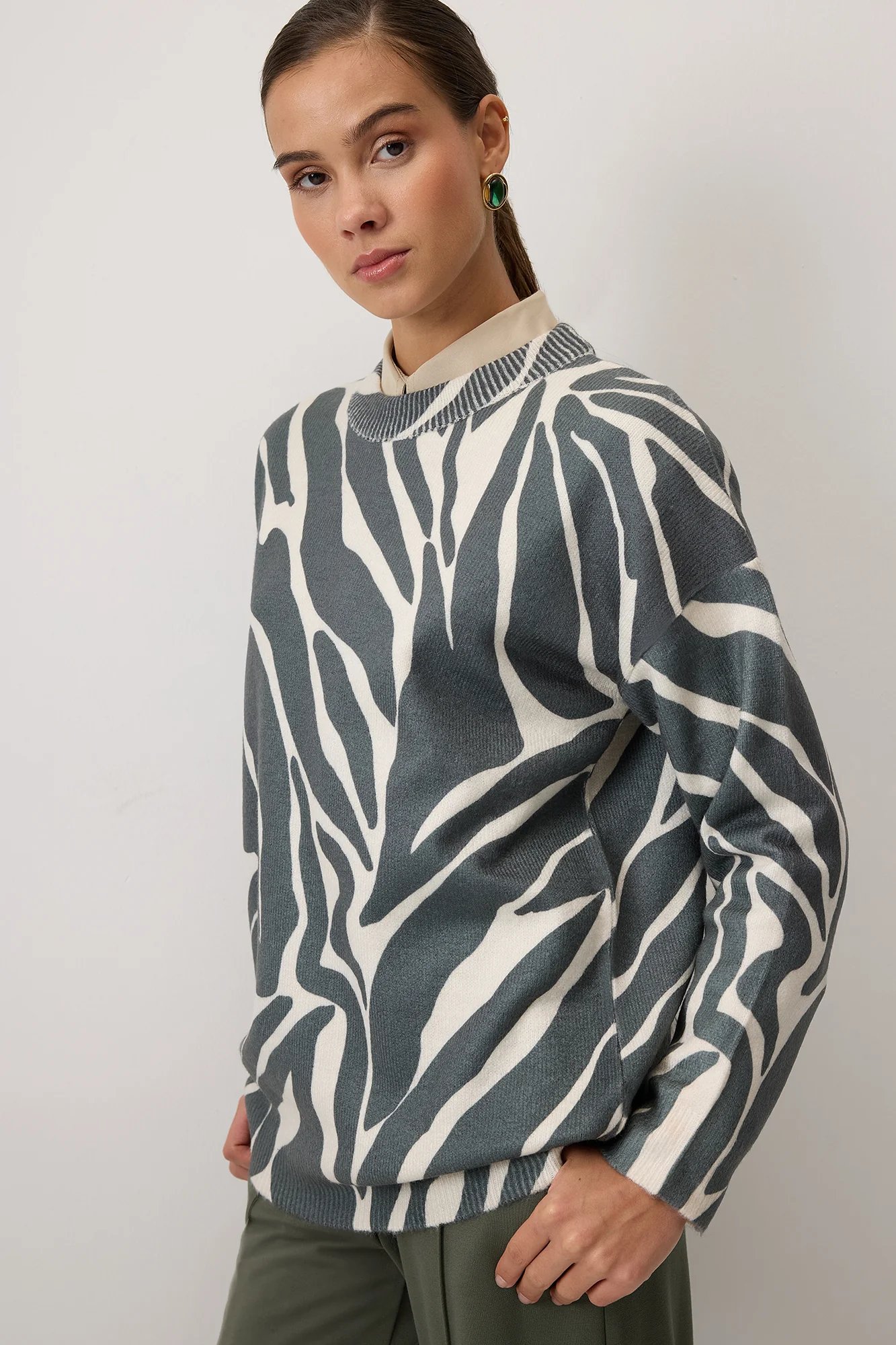 PATTERNED KNIT TUNIC