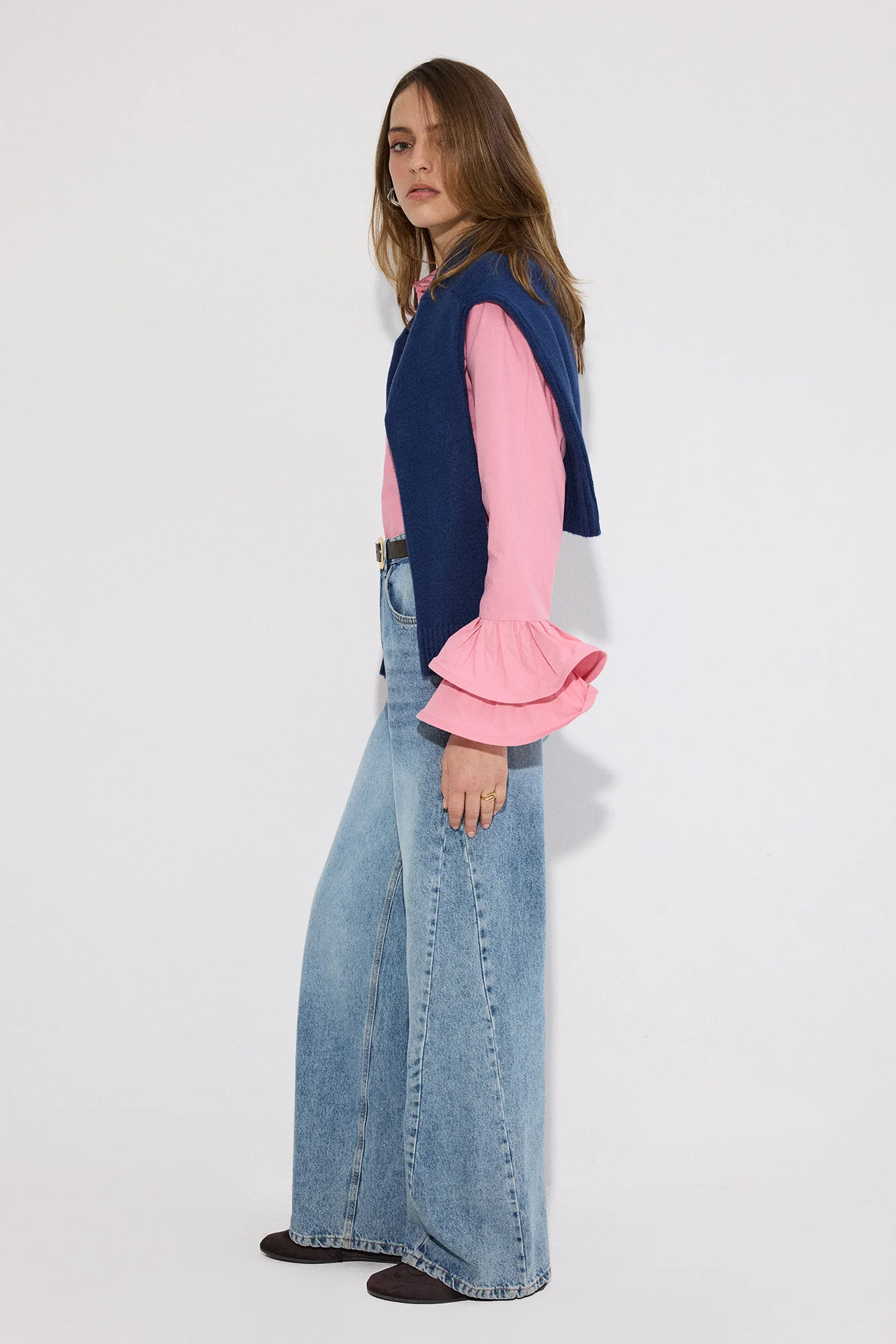 CUFF DETAIL POPLIN SHIRT - Image 2