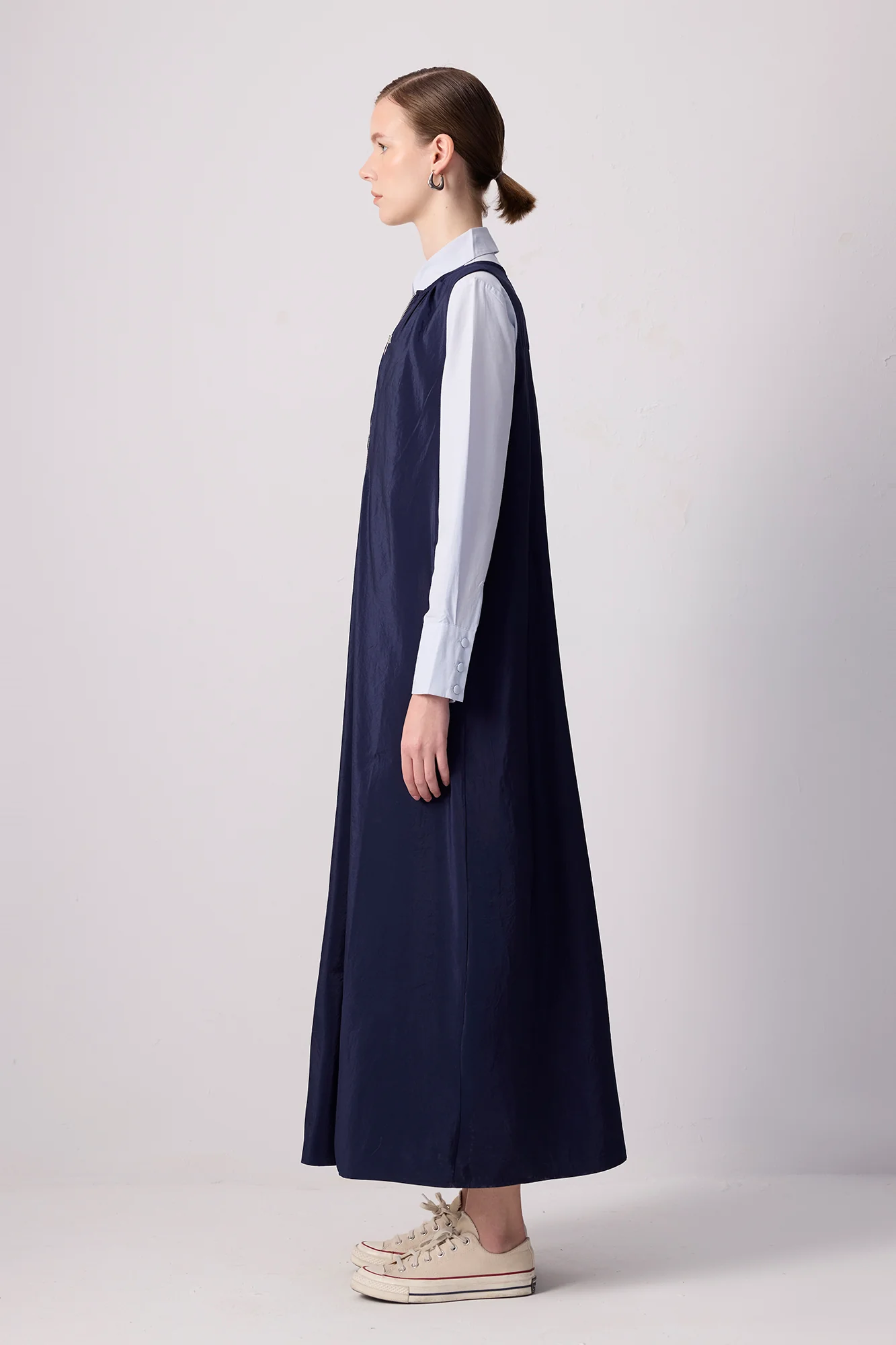 ZIPPERED CUPRA DRESS - Image 3