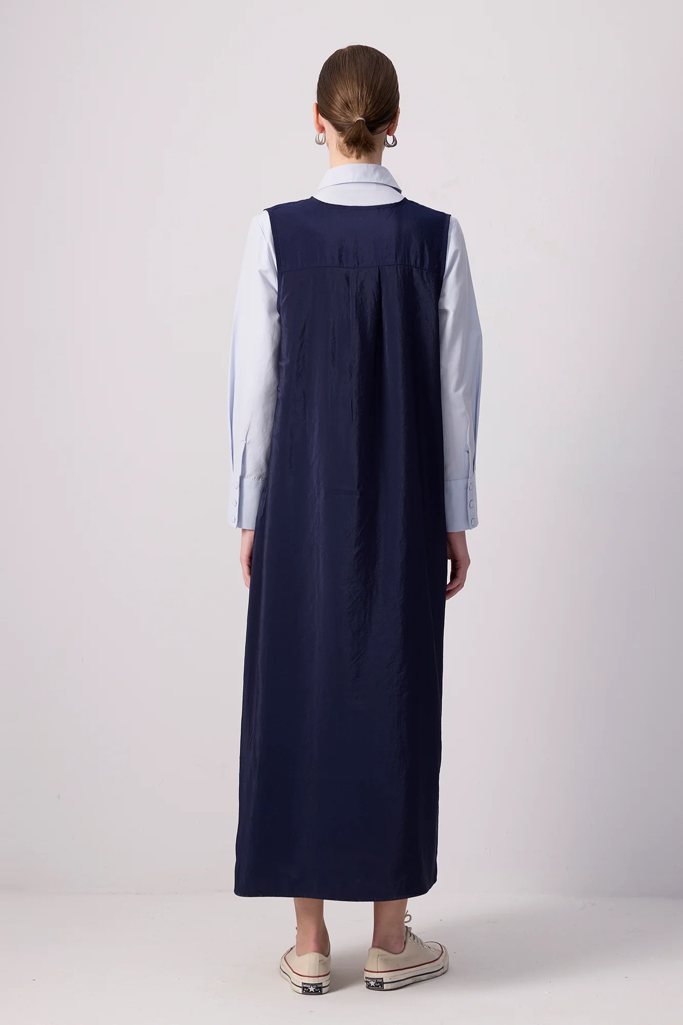 ZIPPERED CUPRA DRESS - Image 4