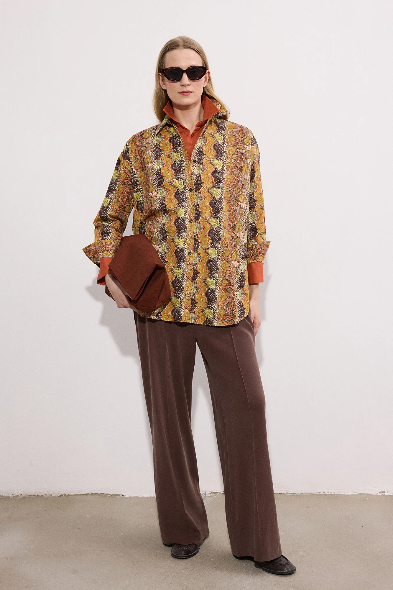 PATTERNED POPLIN SHIRT
