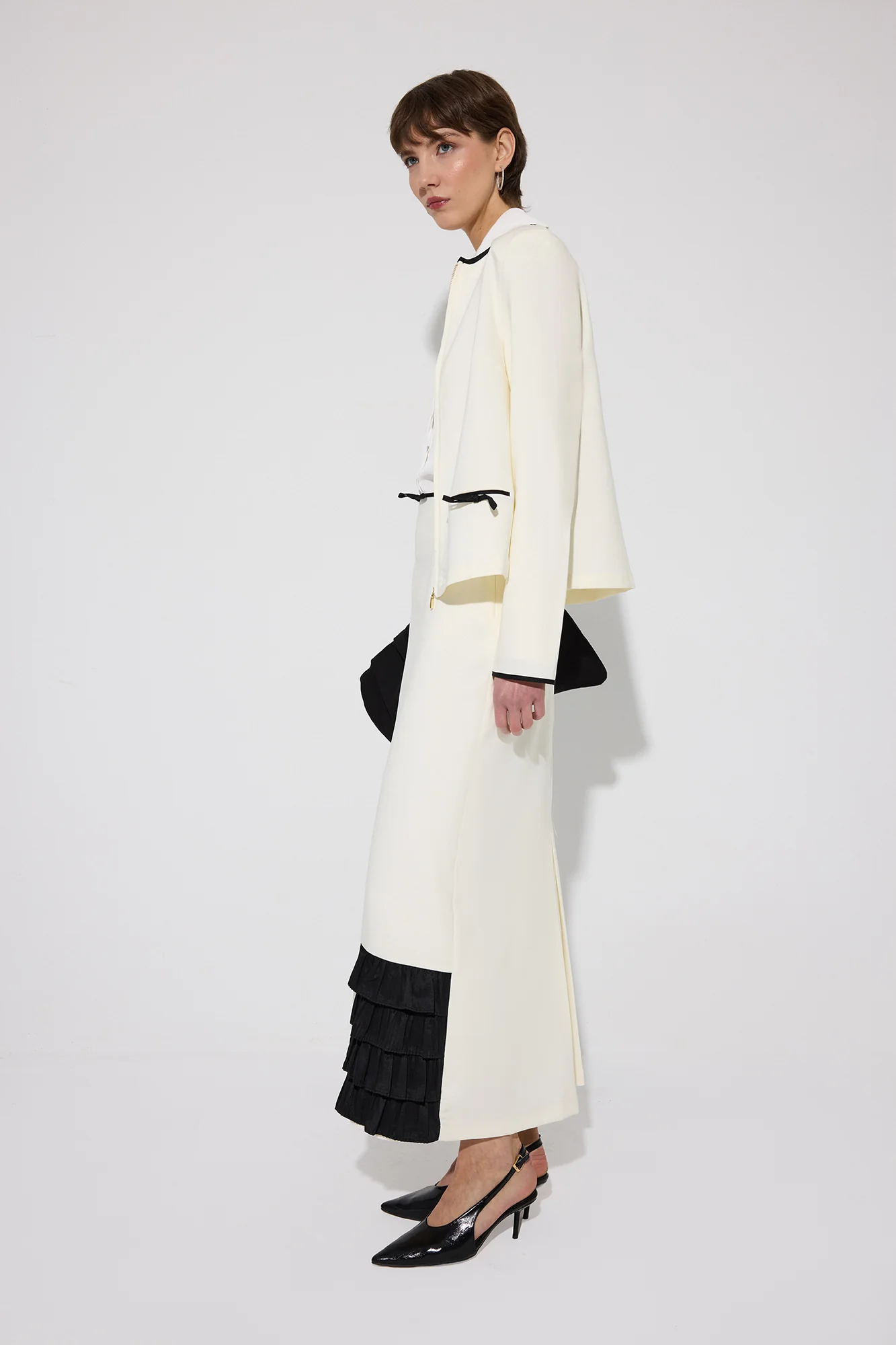 DPILE DETAILED CREPE SKIRT - Image 3