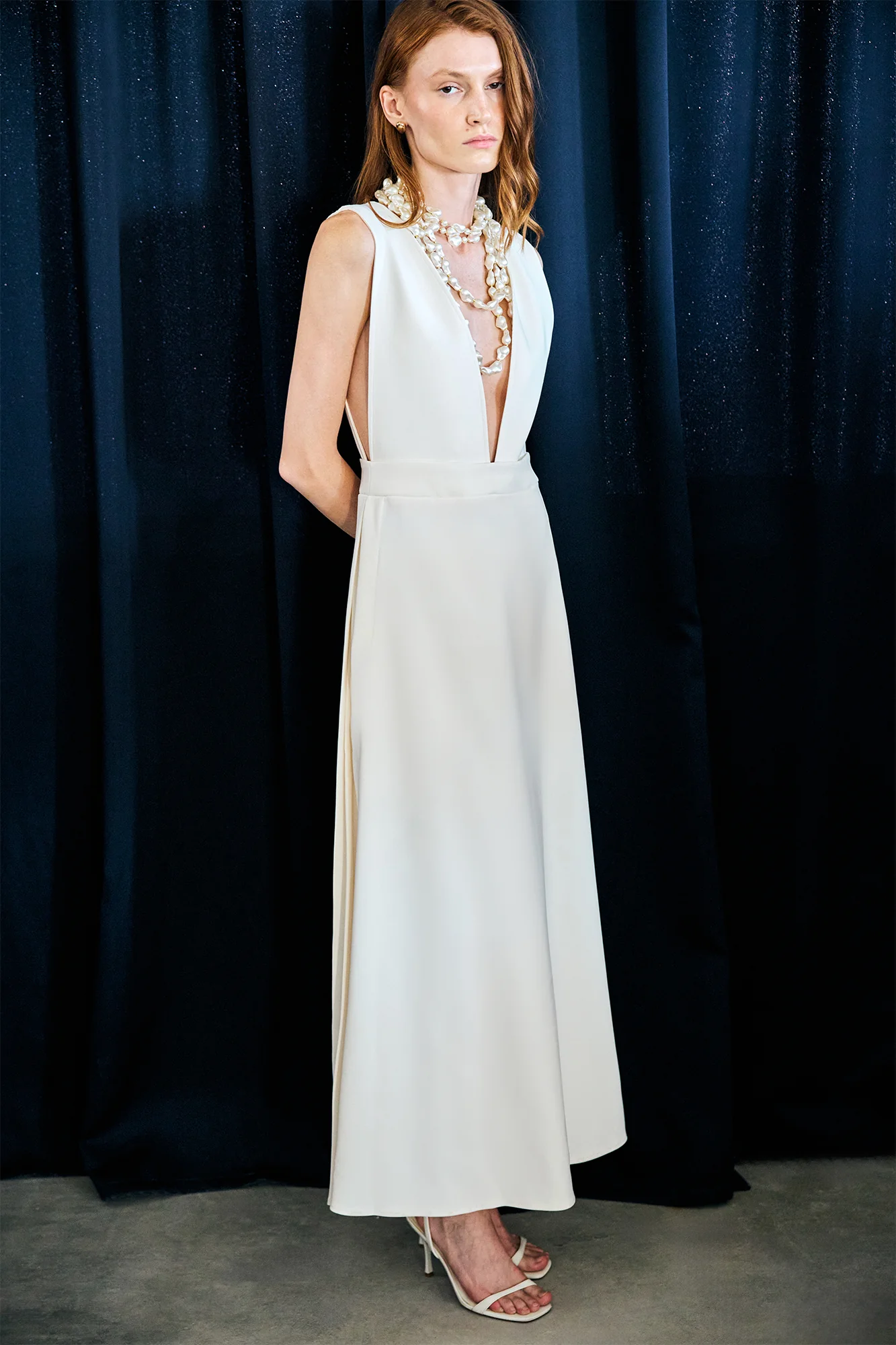 PLEAT DETAILED CREPE DRESS - Image 8