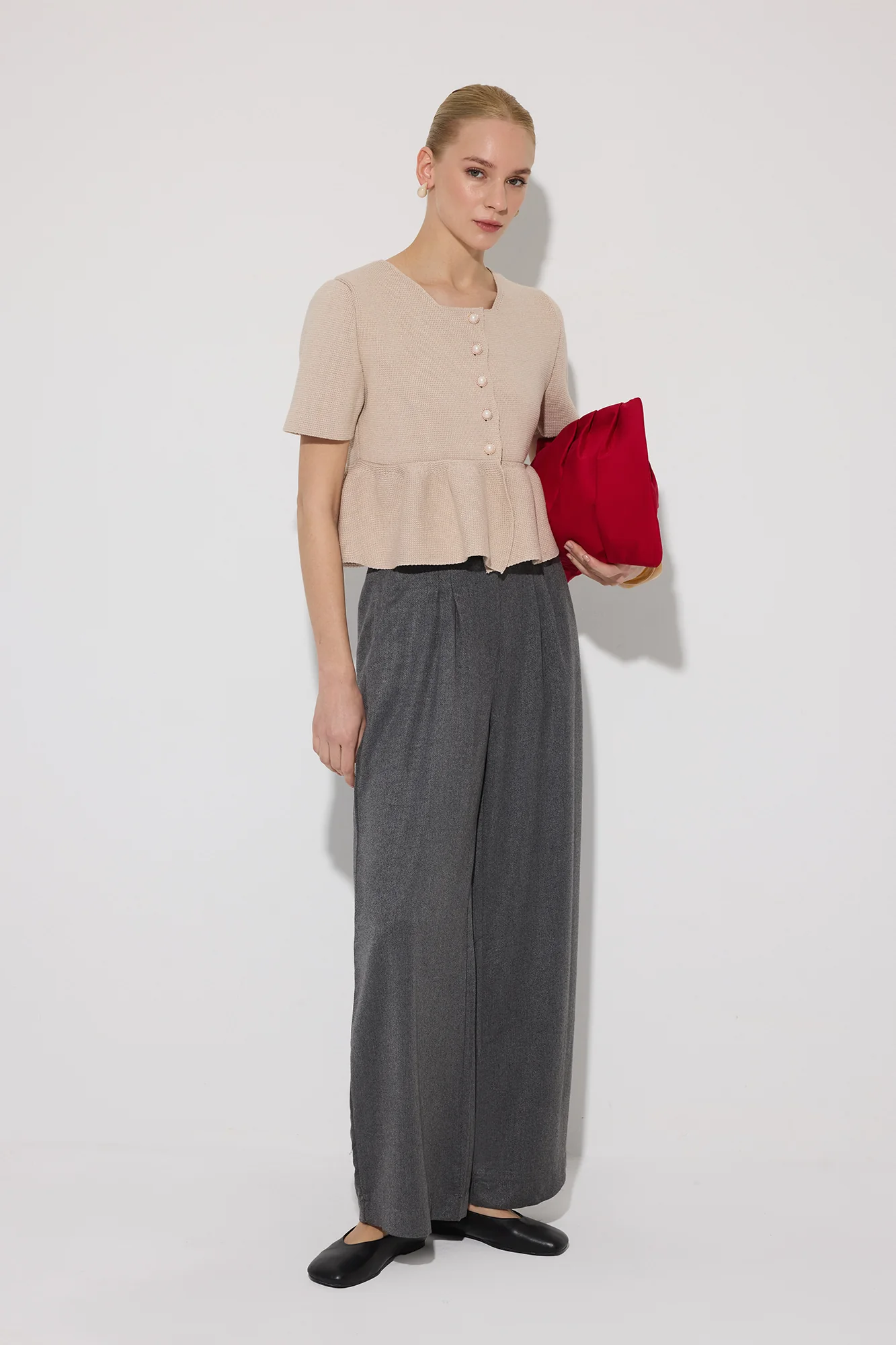 PLEATED POCKET PANTS