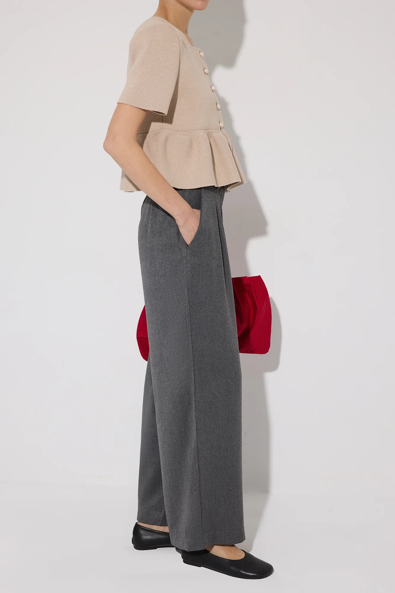 PLEATED POCKET PANTS - Image 3
