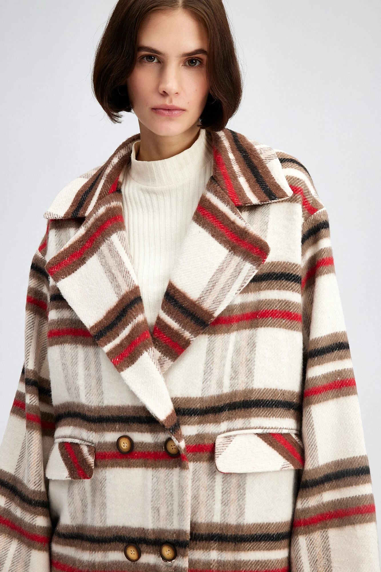 PLAID SOFT COAT - Image 2