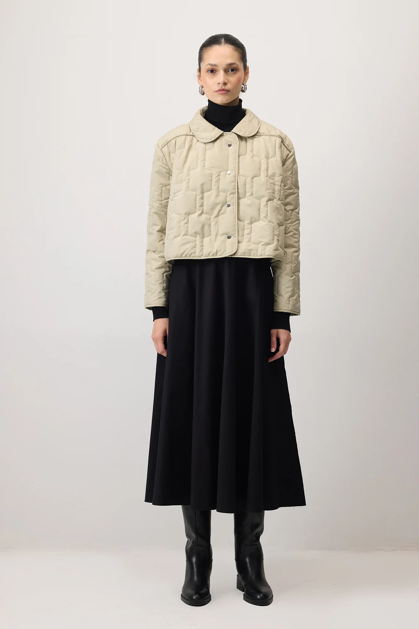 QUILTED JACKET WITH BINDING DETAILS